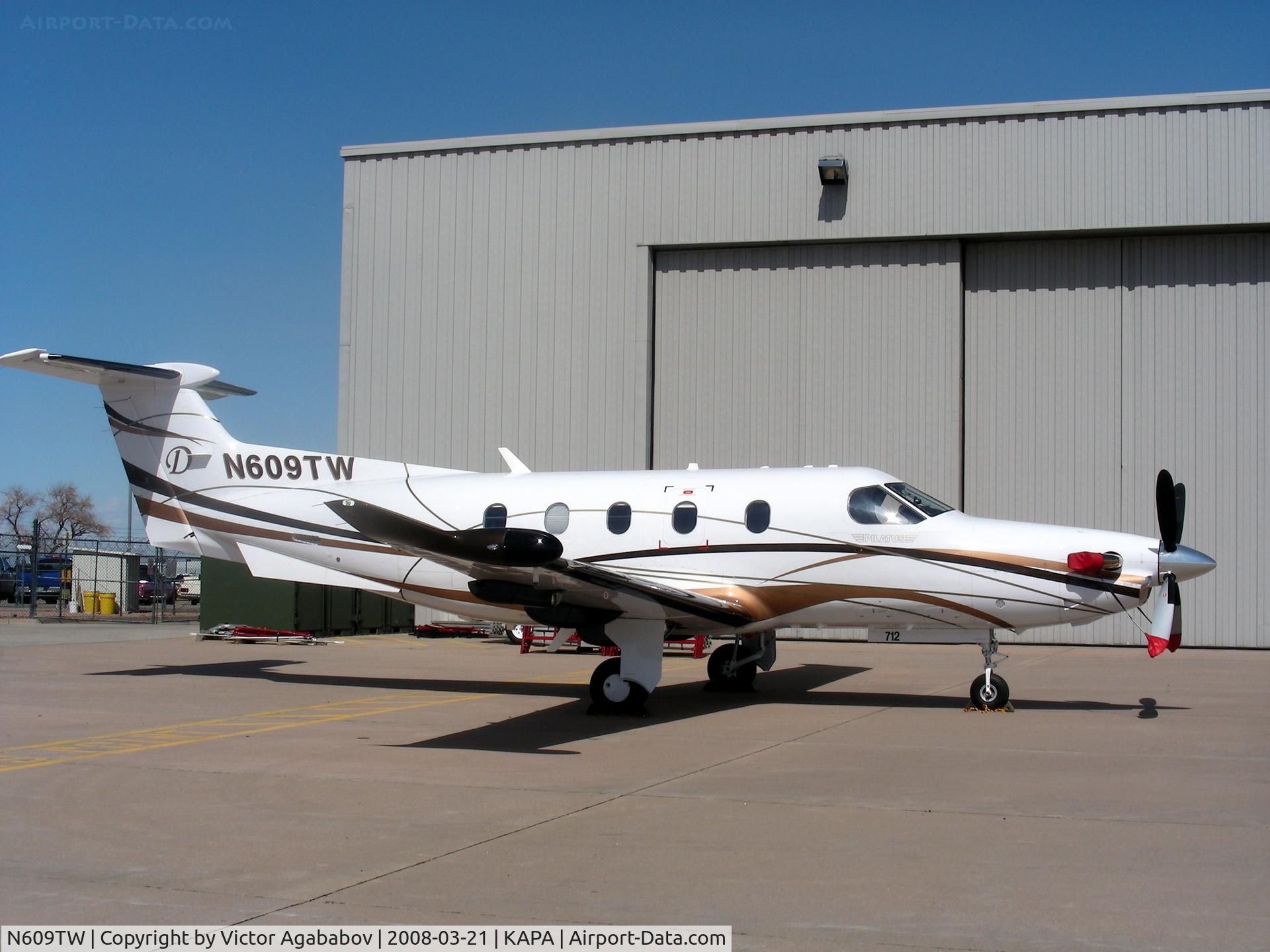 N609TW, 2006 Pilatus PC-12/47 C/N 712, Parked at Centennial