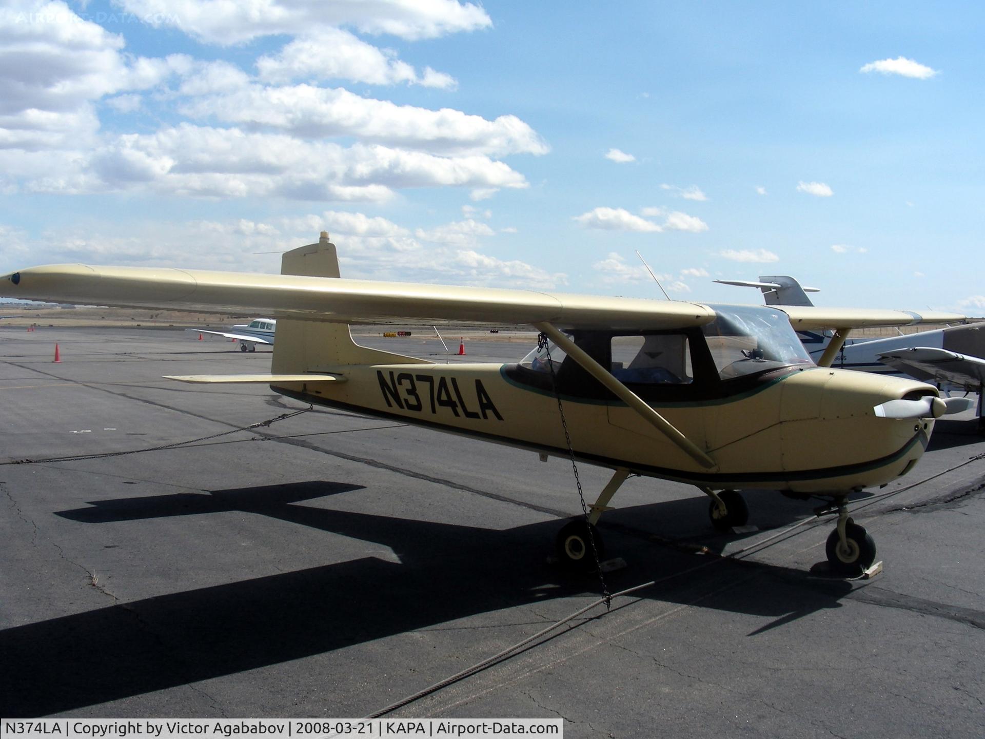 N374LA, 1965 Cessna 150E C/N 15061330, Parked at ramp along taxiway Charlie