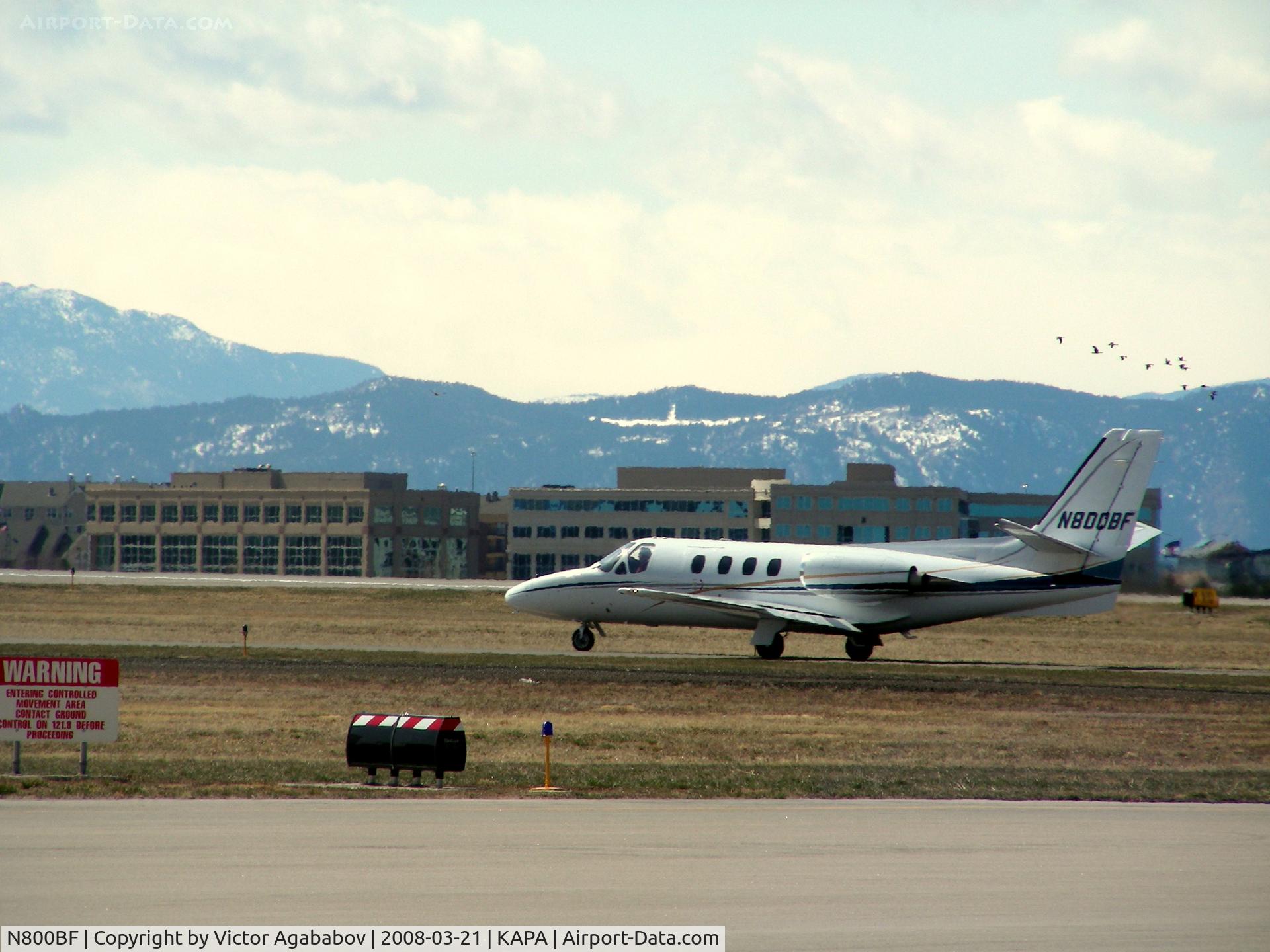 N800BF, 1978 Cessna 501 Citation I SP C/N 501-0080, Taxiing via Alpha to runway 17R