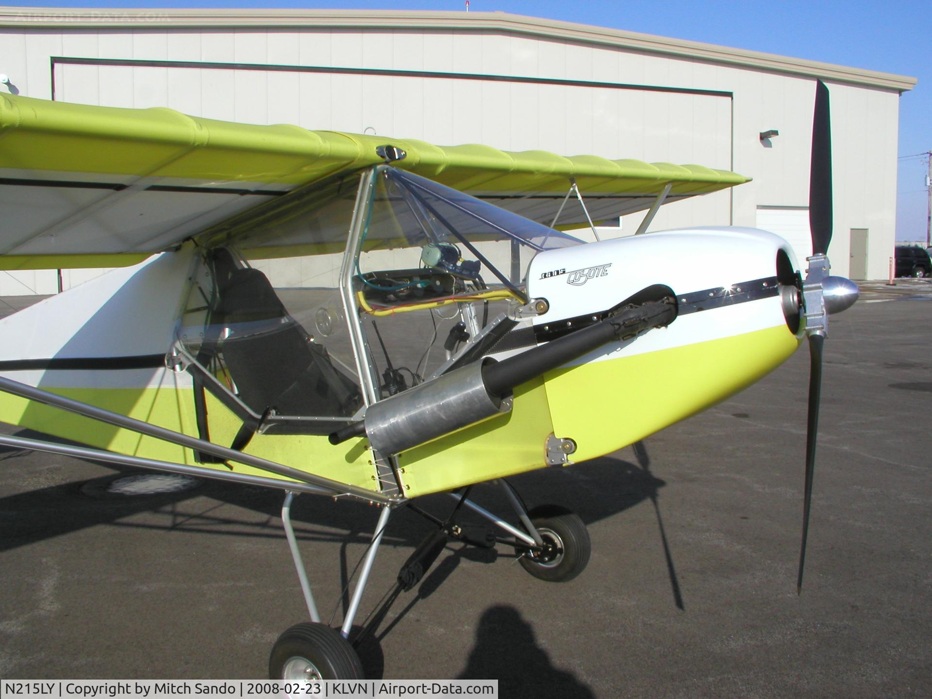 N215LY, 2007 Rans S-4 Coyote I C/N 00299, Parked on the ramp at Airlake.