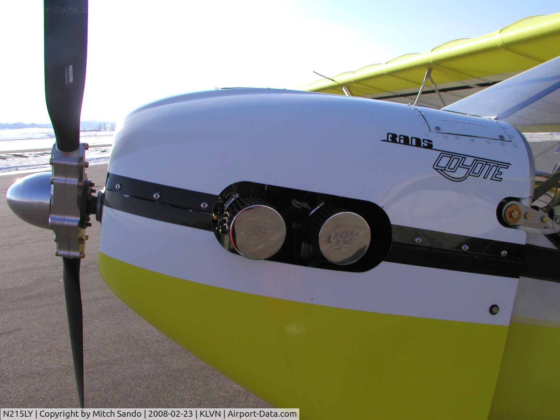 N215LY, 2007 Rans S-4 Coyote I C/N 00299, Parked on the ramp at Airlake.