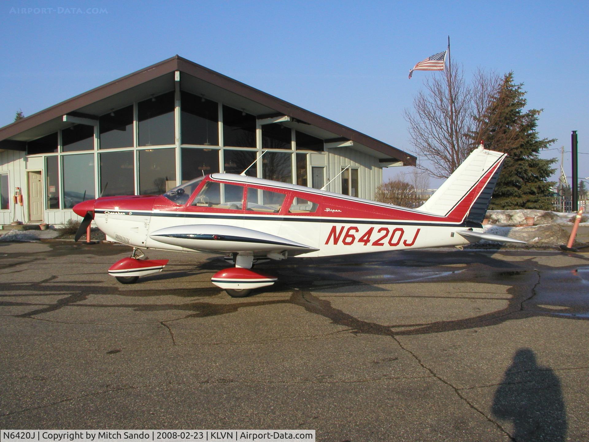 N6420J, 1968 Piper PA-28-180 Cherokee C/N 28-4837, Parked on the ramp at Airlake.