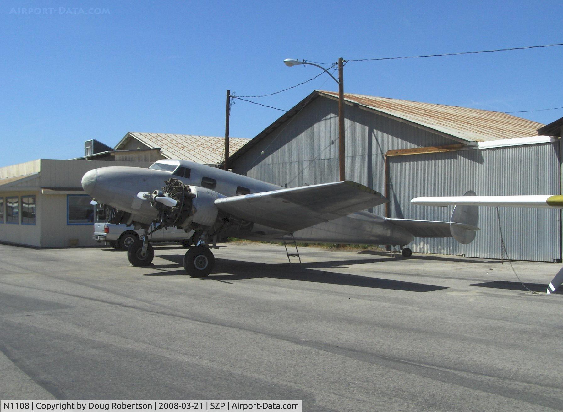 N1108, 1939 Lockheed 12A Electra Junior C/N 1227, 1939 Lockheed 12-A ELECTRA JUNIOR late production, two Pratt & Whitney R-985-SB-2 Wasp Jr. 450 Hp each, cockpit for two, six passengers