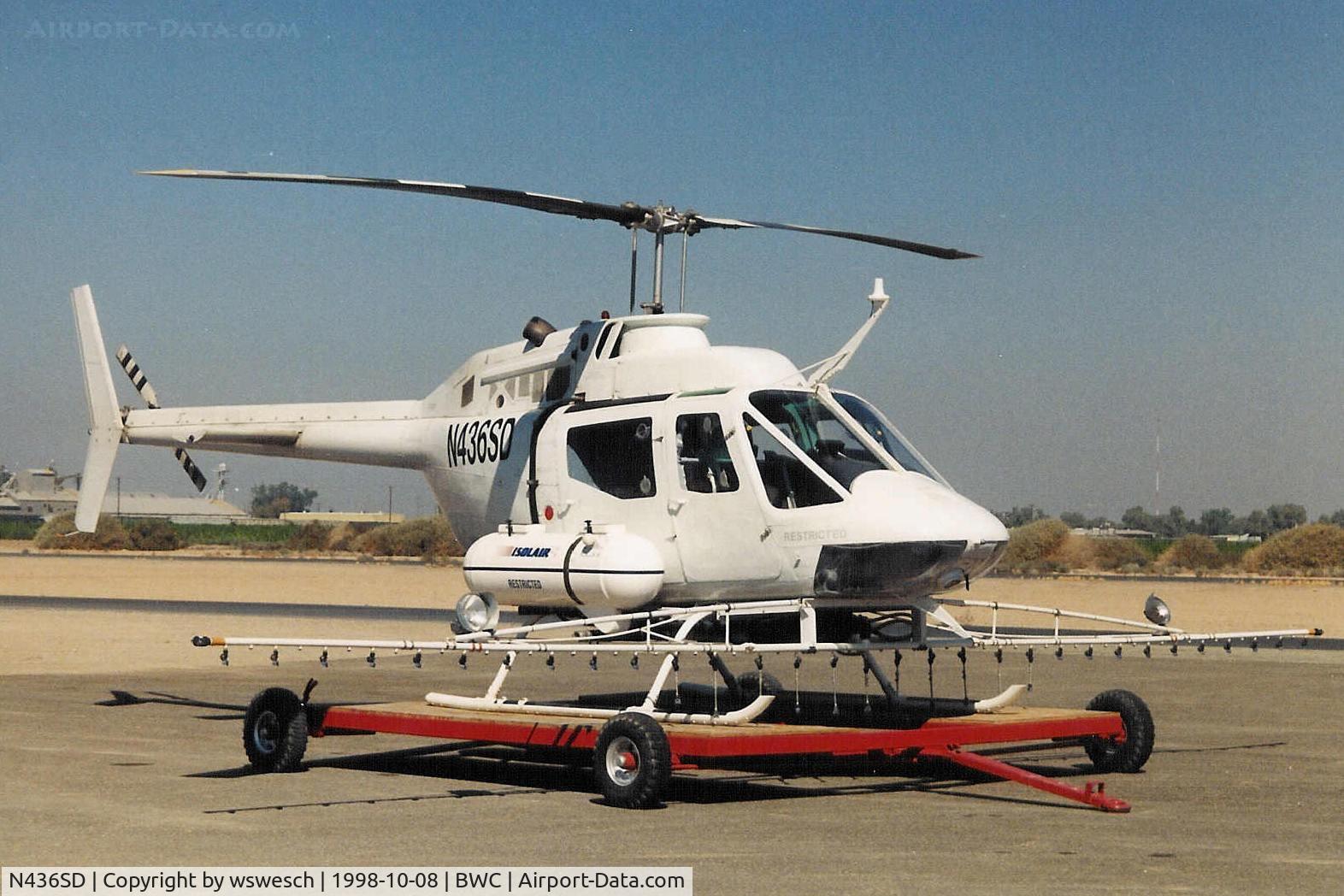 N436SD, 1970 Bell OH-58C Kiowa C/N 40987, 1970 Bell OH-58C, #70-15436.  Brawley, California.
