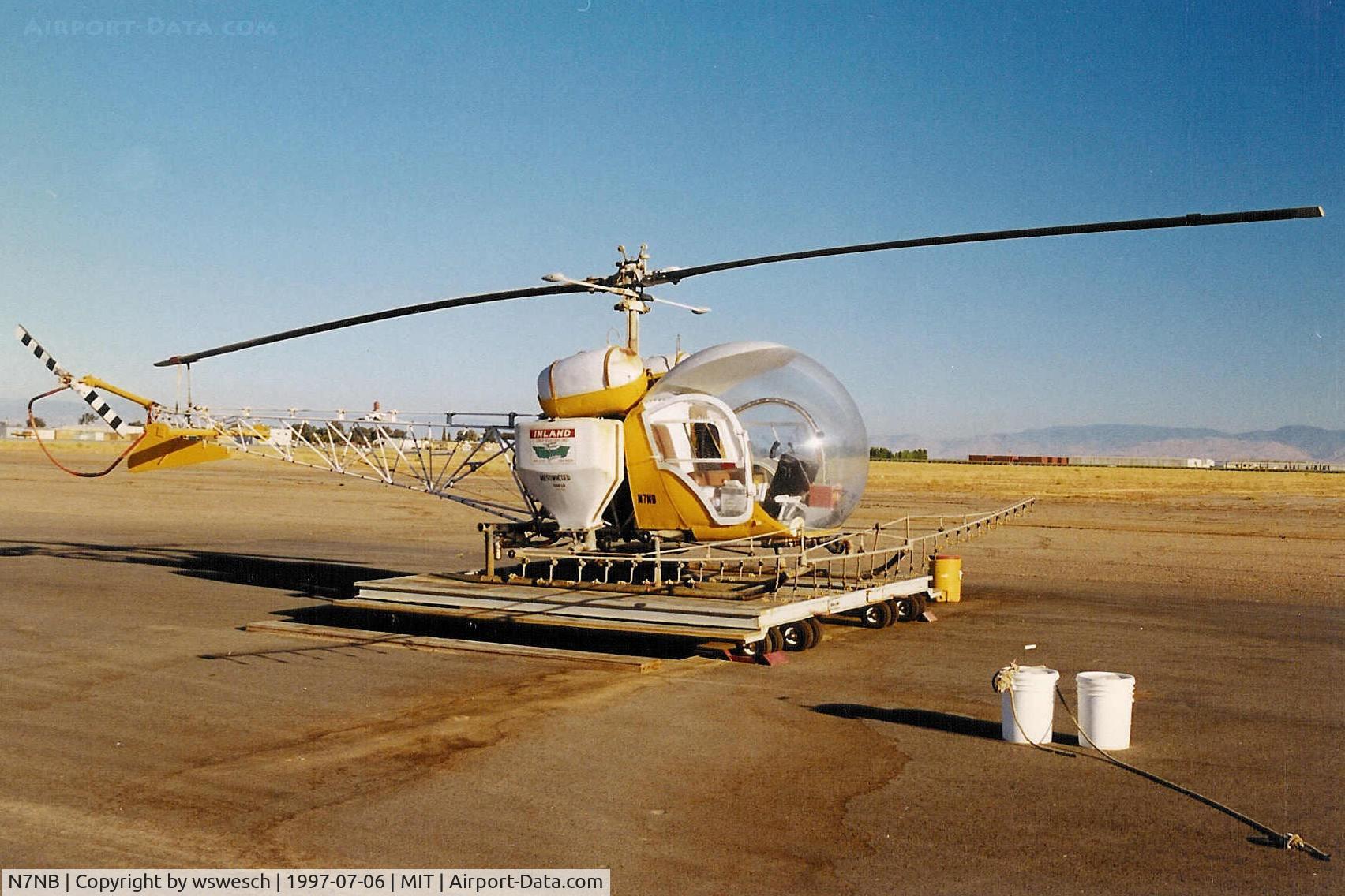 N7NB, 1970 Bell 47G-4A C/N 7732, 1970 Bell 47G-4A, #7732.  Inland Crop Dusters-Shafter, California.