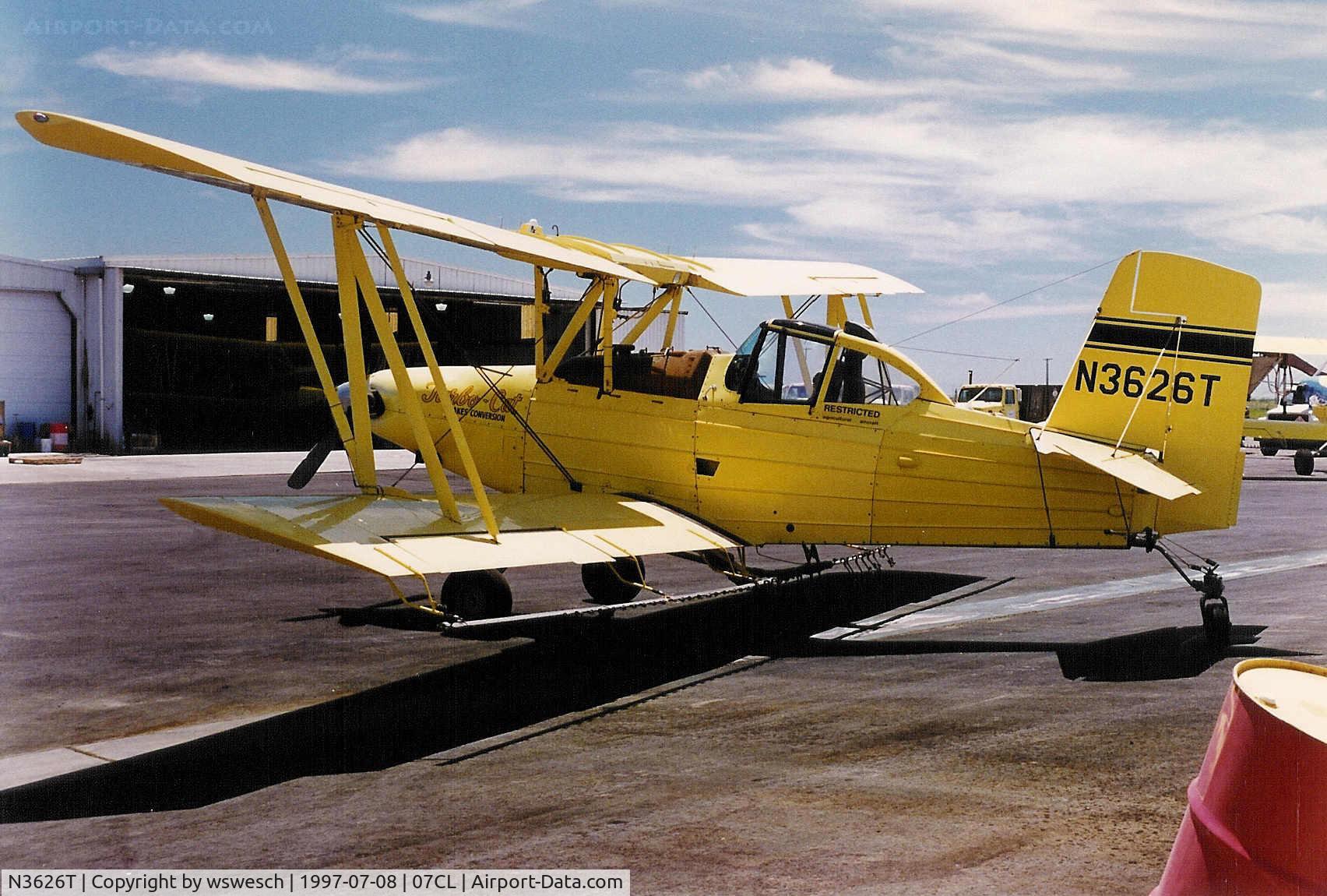 N3626T, 1983 Schweizer G-164B C/N 722B, 1983 Ag-Cat G-164B, #722B.  PT6A-34AG Frakes conversion.  Avag-Richvale, California.