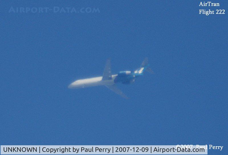 UNKNOWN, Contrails Various C/N Unknown, Airtran heading to PHF