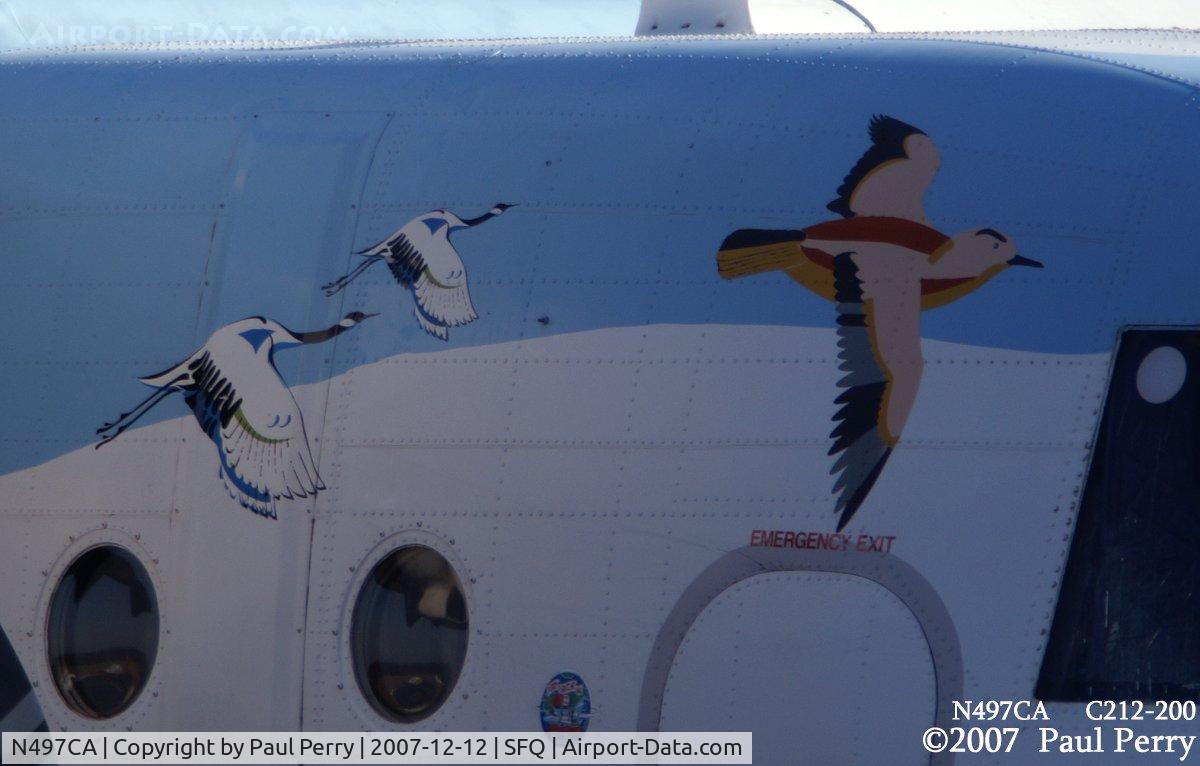 N497CA, 1983 CASA C-212-200 Aviocar C/N 291, Highlight of some of the artwork on her