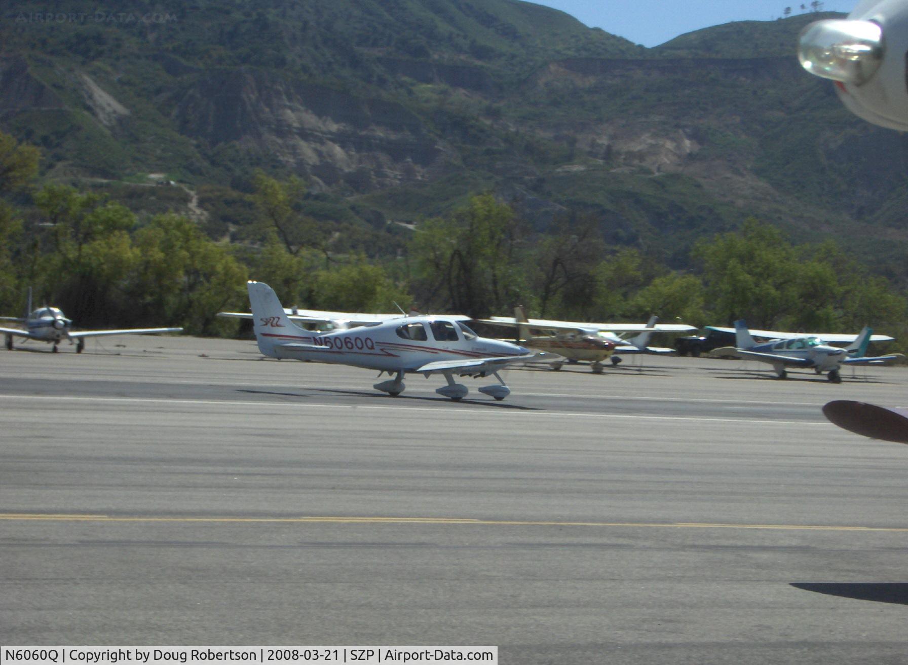 N6060Q, 2003 Cirrus SR22 C/N 0623, 2002 Cirrus SR22, Continental IO-550 310 Hp, takeoff roll Rwy 22