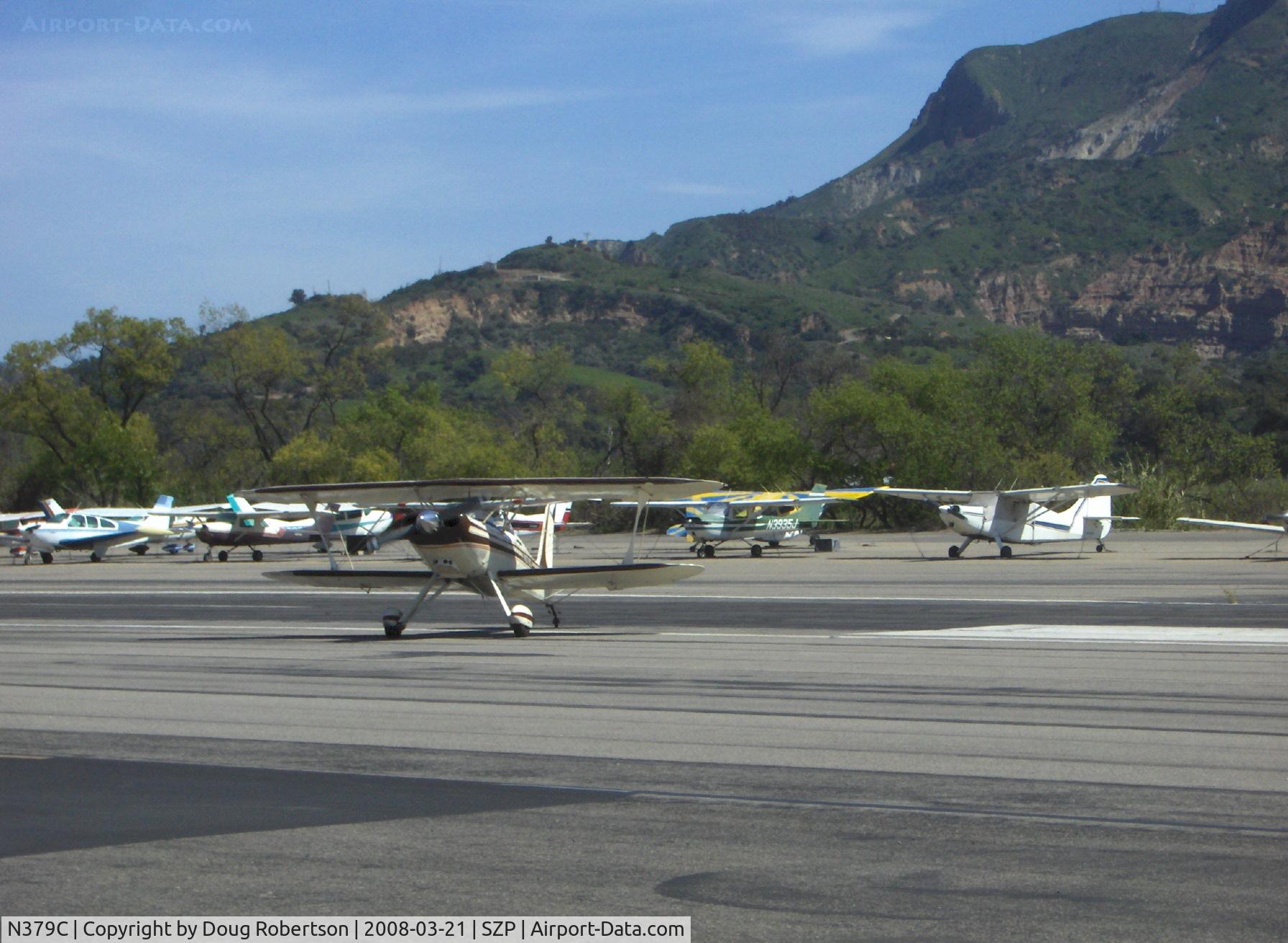 N379C, 1979 Stolp SA-300 Starduster Too C/N 502, 1979 Cleveland STARDUSTER SA-300, Lycoming IO-360, taxi off Rwy 22 after landing
