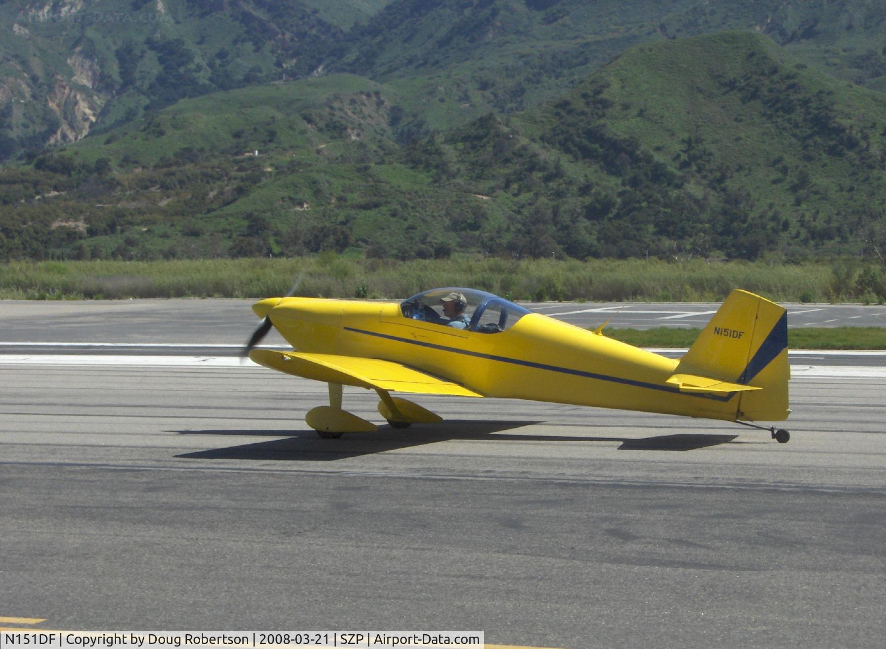 N151DF, 1992 Vans RV-6 C/N 20917, 1992 Wilson VAN's RV-6, Lycoming O-320, taxi