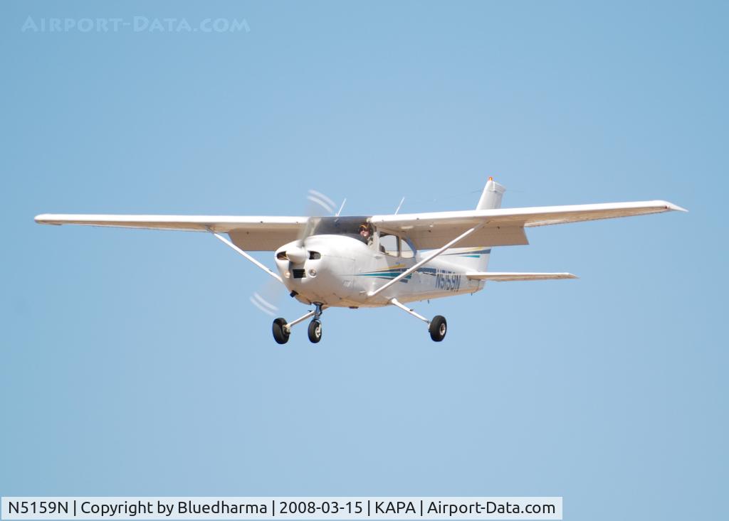 N5159N, 1980 Cessna 182Q Skylane C/N 18267550, Approach to 17L.