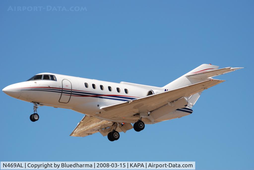 N469AL, 1986 British Aerospace BAe.125 Series 800A C/N 258067, Approach to 17L.