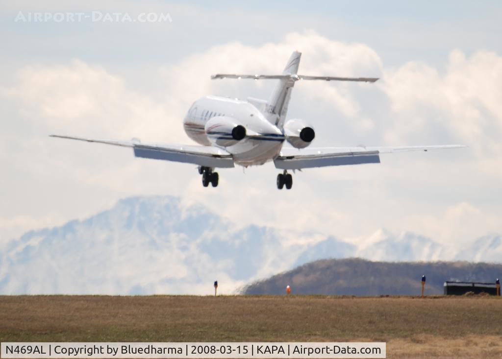 N469AL, 1986 British Aerospace BAe.125 Series 800A C/N 258067, Approach to 17L.