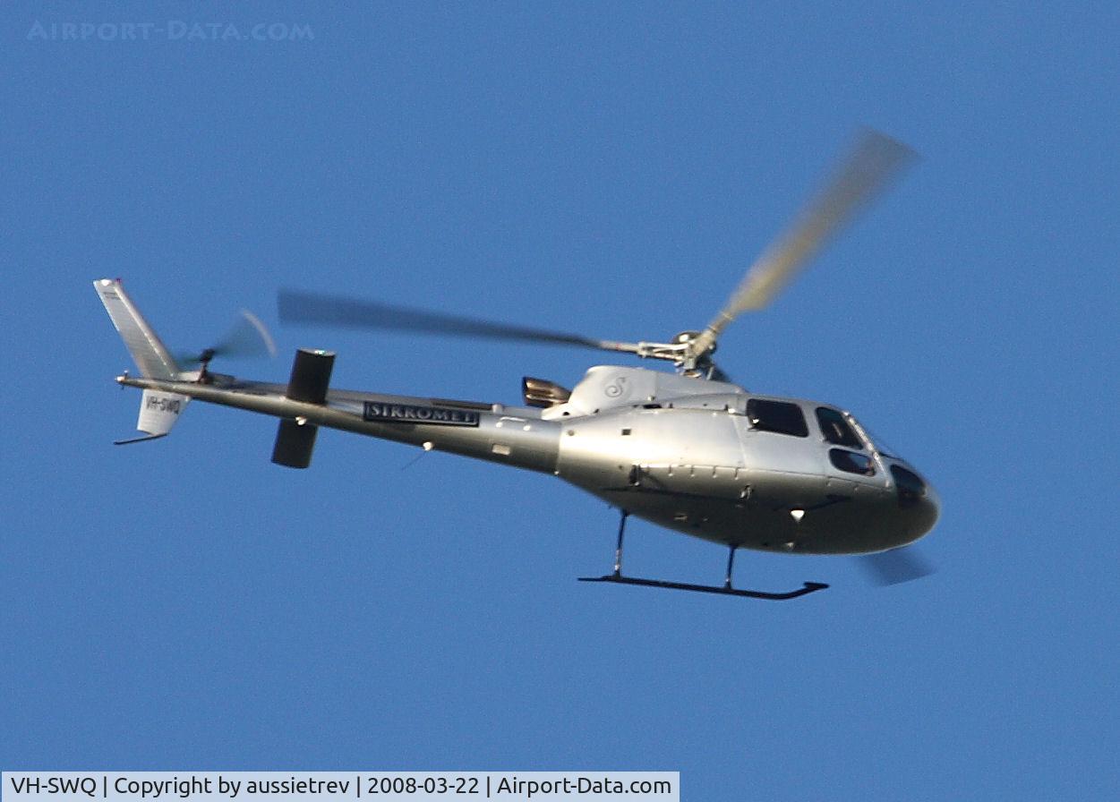VH-SWQ, Eurocopter AS-350B-3 Ecureuil Ecureuil C/N Not found VH-SWQ, Not a Hughes but a Eurocopter belonging to Sirromet Wines owner T E Morris