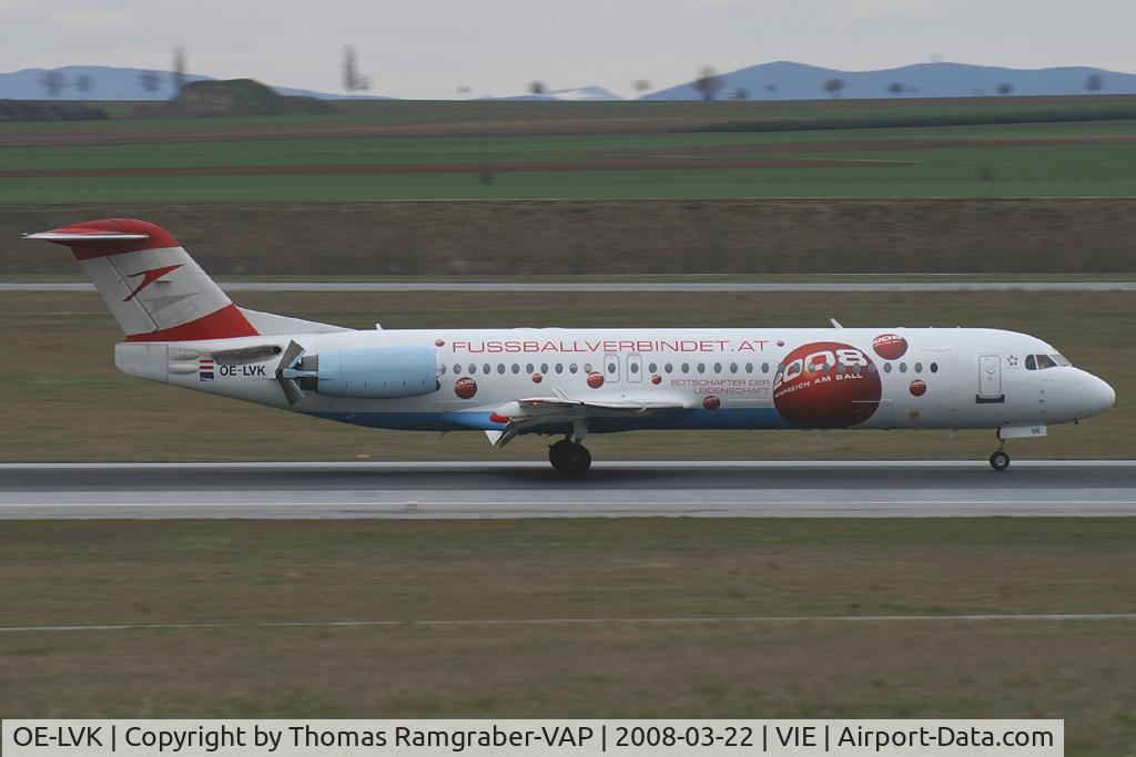 OE-LVK, 1992 Fokker 100 (F-28-0100) C/N 11397, Austrian Arrows Fokker 100
