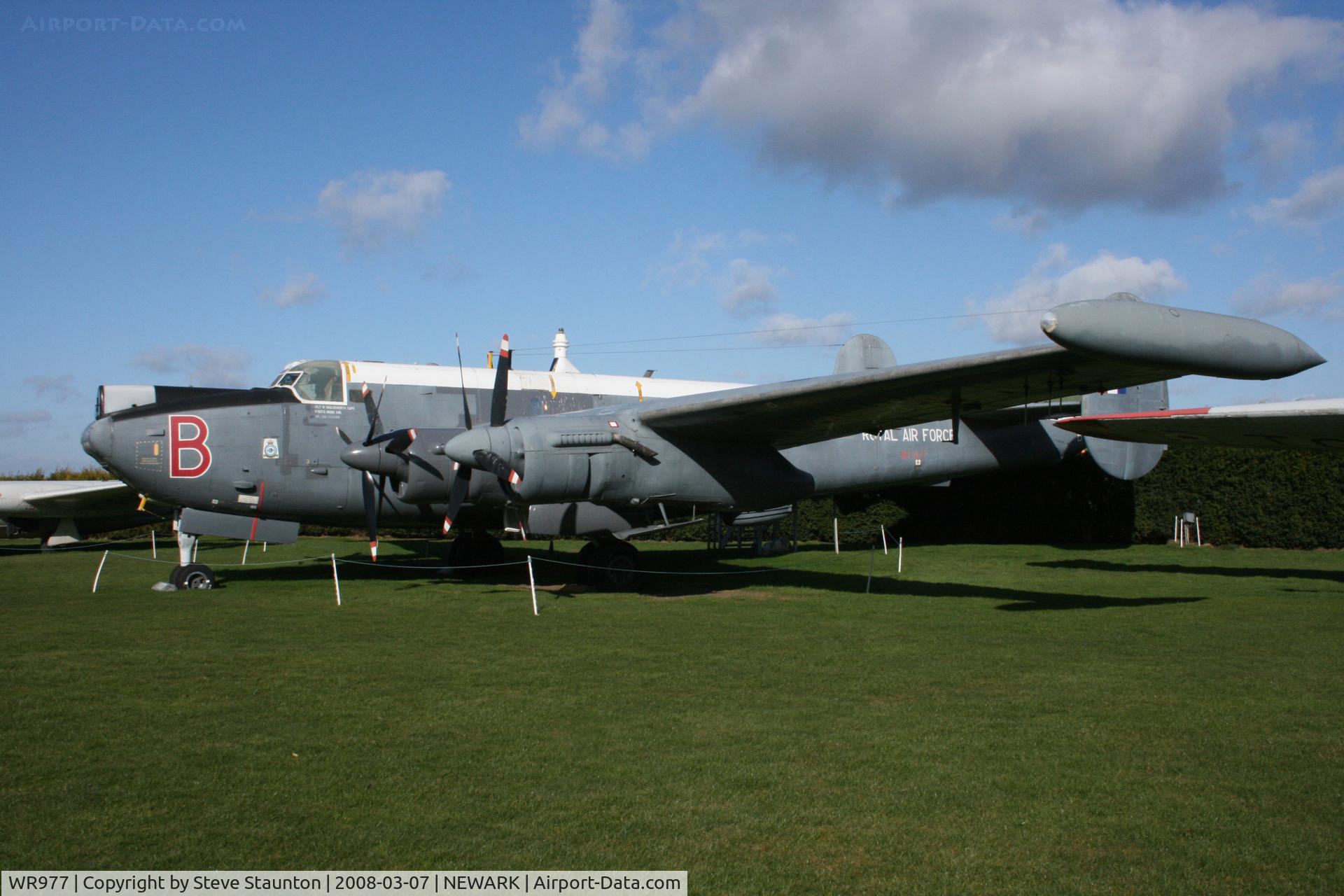 WR977, Avro 716 Shackleton MR.3 C/N Not found WR977, Newark Air Museum, March 2008
