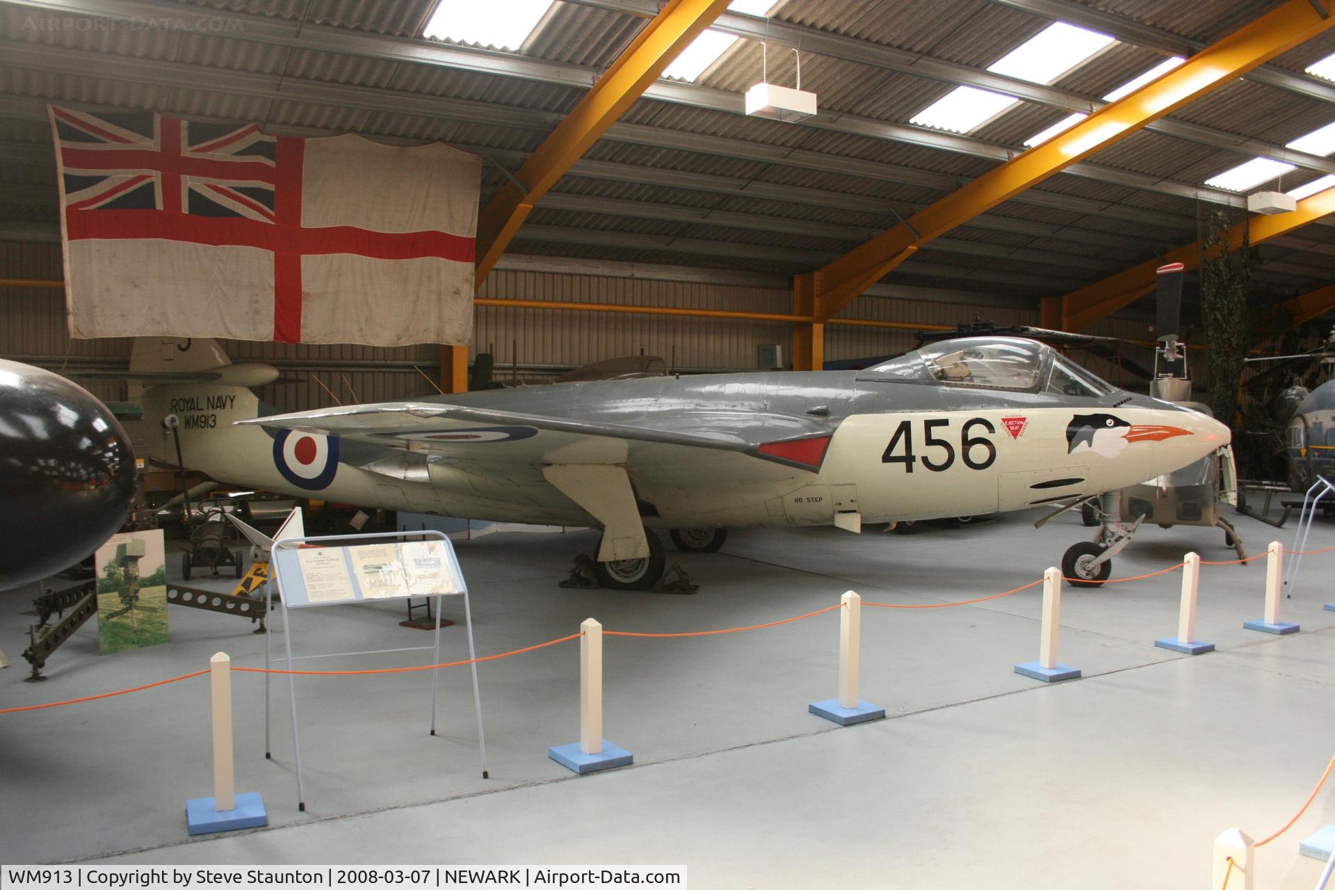 WM913, Hawker Sea Hawk FB.3 C/N 5965, Newark Air Museum, March 2008