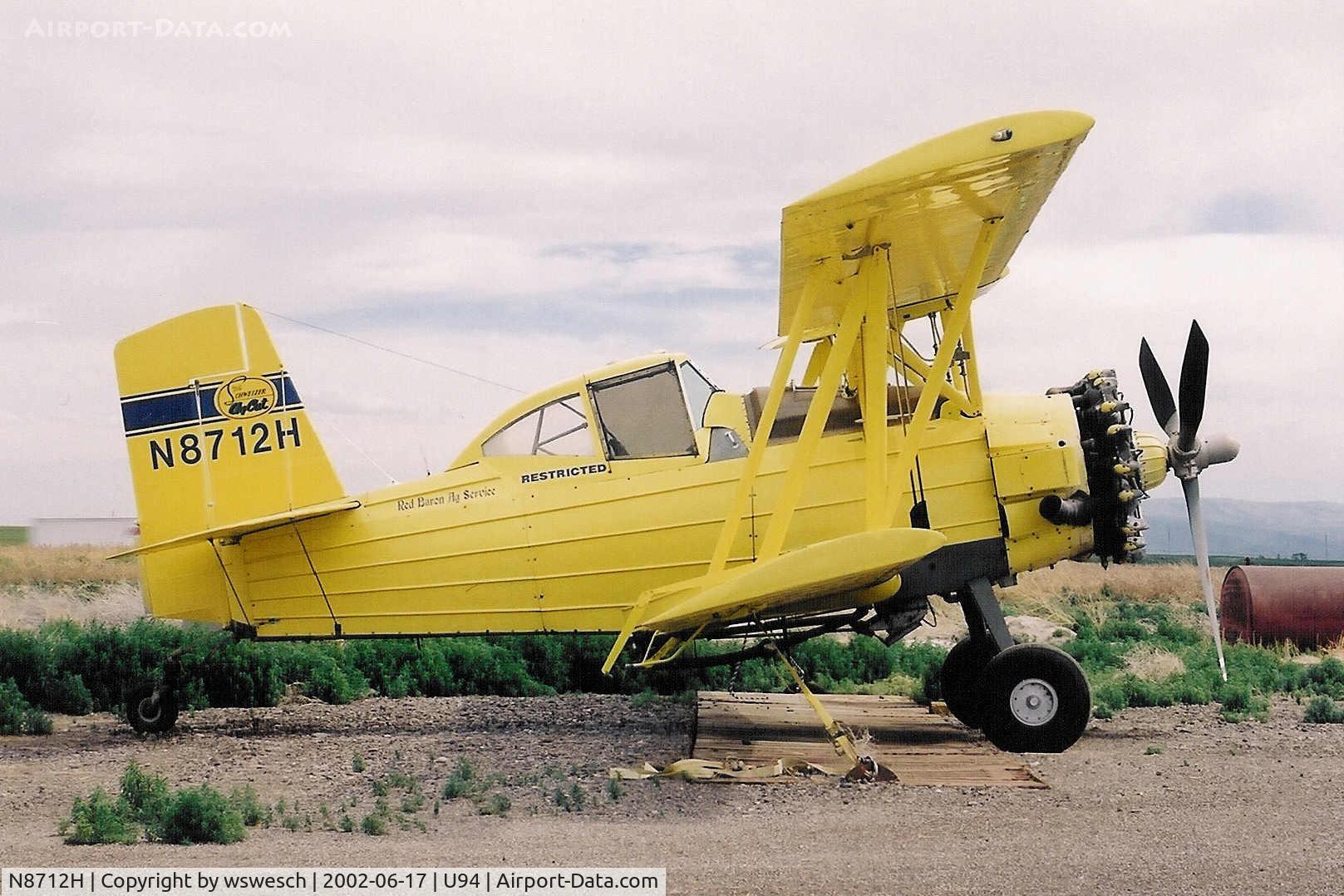 N8712H, 1975 Grumman-Schweizer G-164A C/N 1486, 1975 Ag-Cat G-164A, #1486.  R-1340-S3H1G 