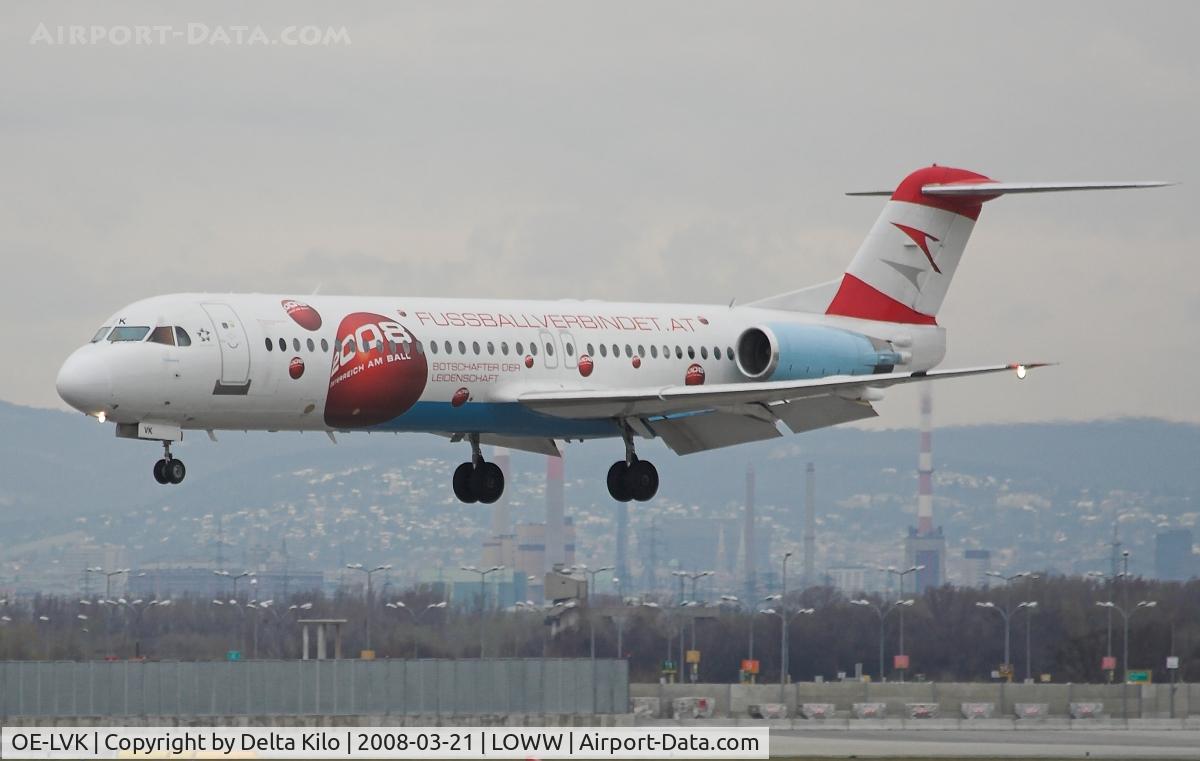 OE-LVK, 1992 Fokker 100 (F-28-0100) C/N 11397, AUSTRIAN ARROWS