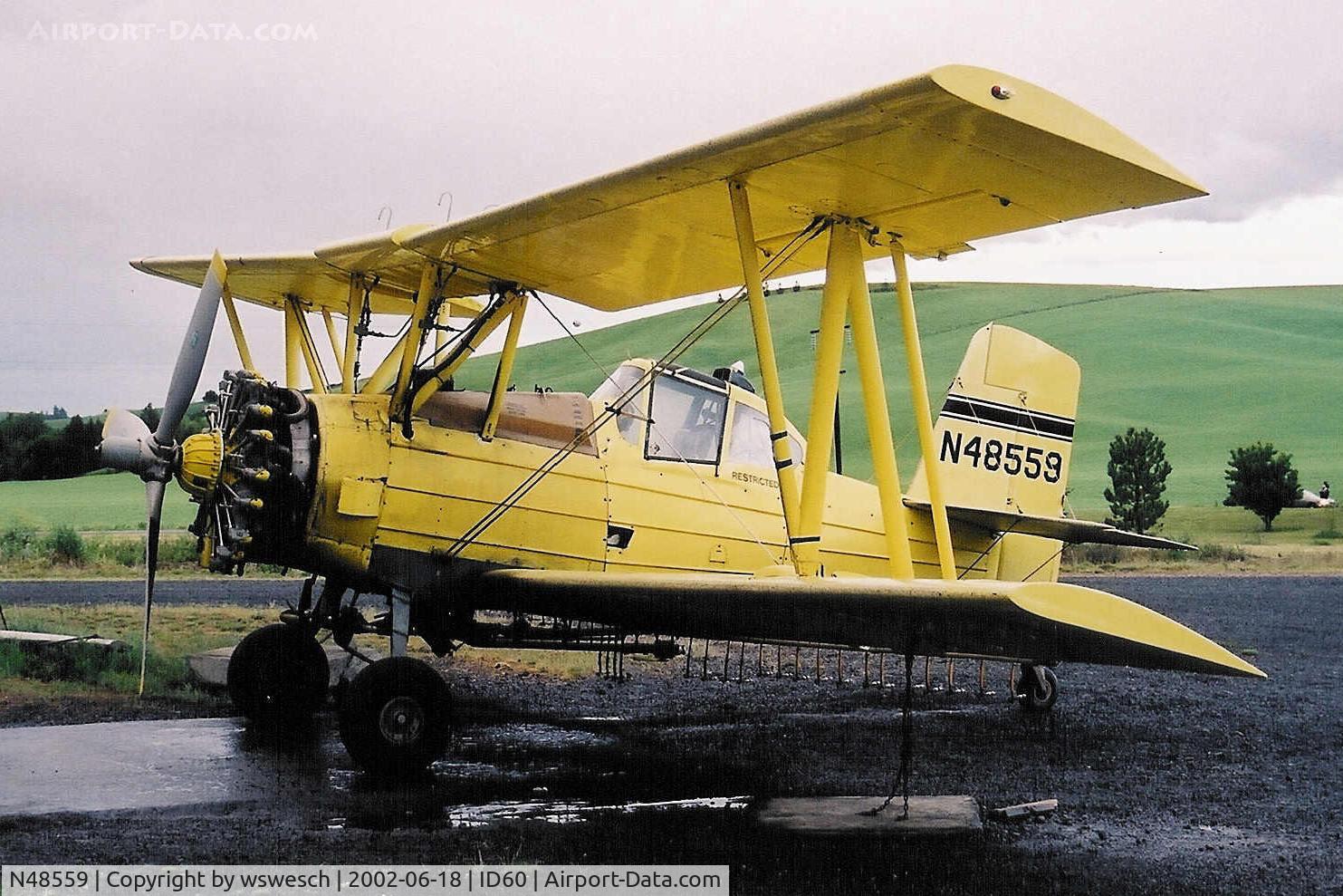 N48559, 1976 Grumman-Schweizer G-164B C/N 73B, 1976 Ag-Cat G-164B, #73B.  R-1340-S3H1G 
