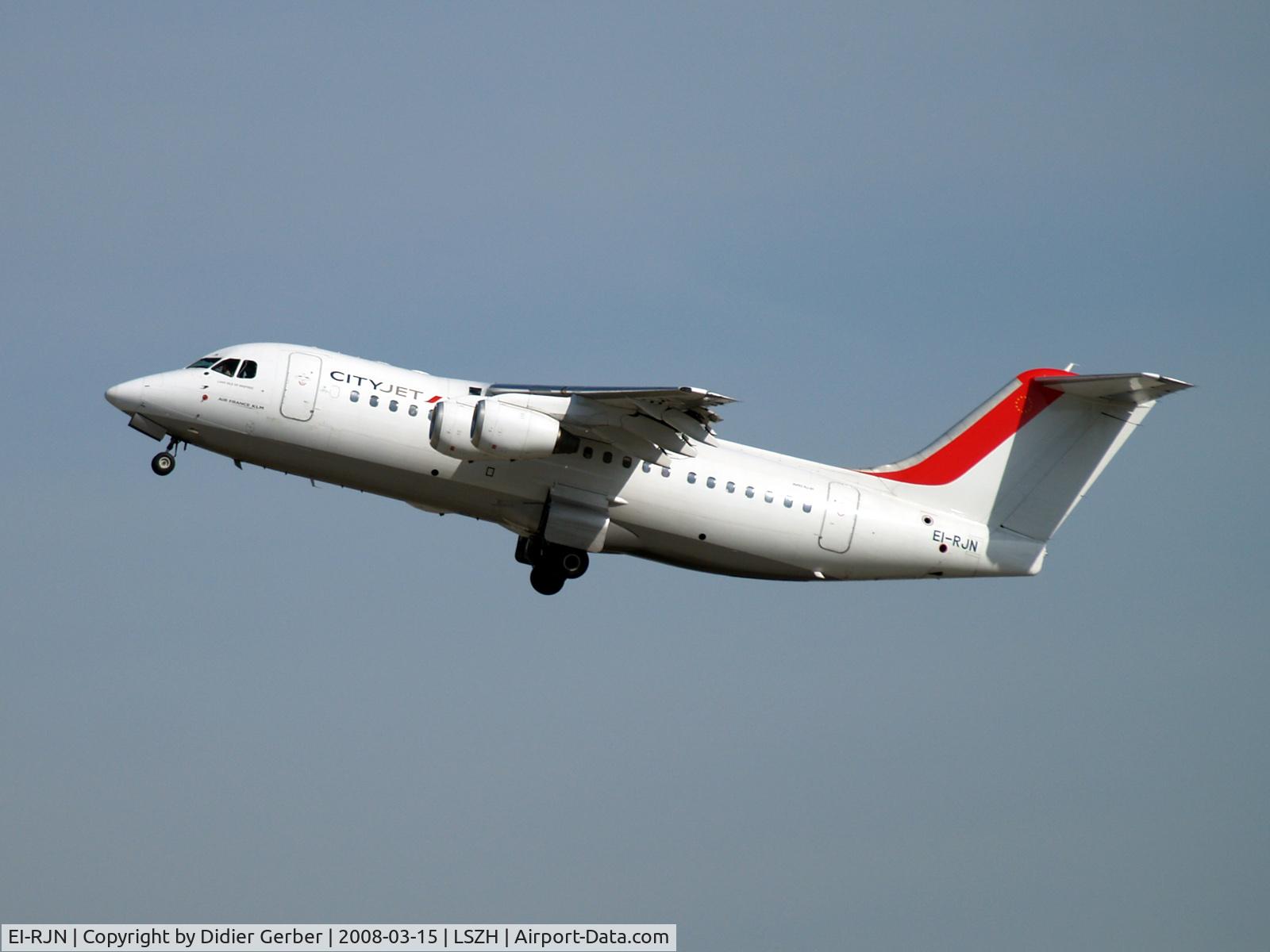 EI-RJN, 1999 BAE Systems Avro 146-RJ85 C/N E.2351, Just After Take-off on rwy 28