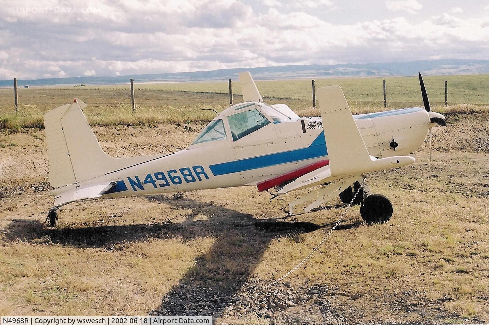 N4968R, 1975 Cessna A188B C/N 18802478T, 1975 Cessna A188B AgTruck, #18802478T.  Leading Edge Aviation - Clarkston, Washington.  I believe this AgTruck has a 400 hp Lycoming conversion.