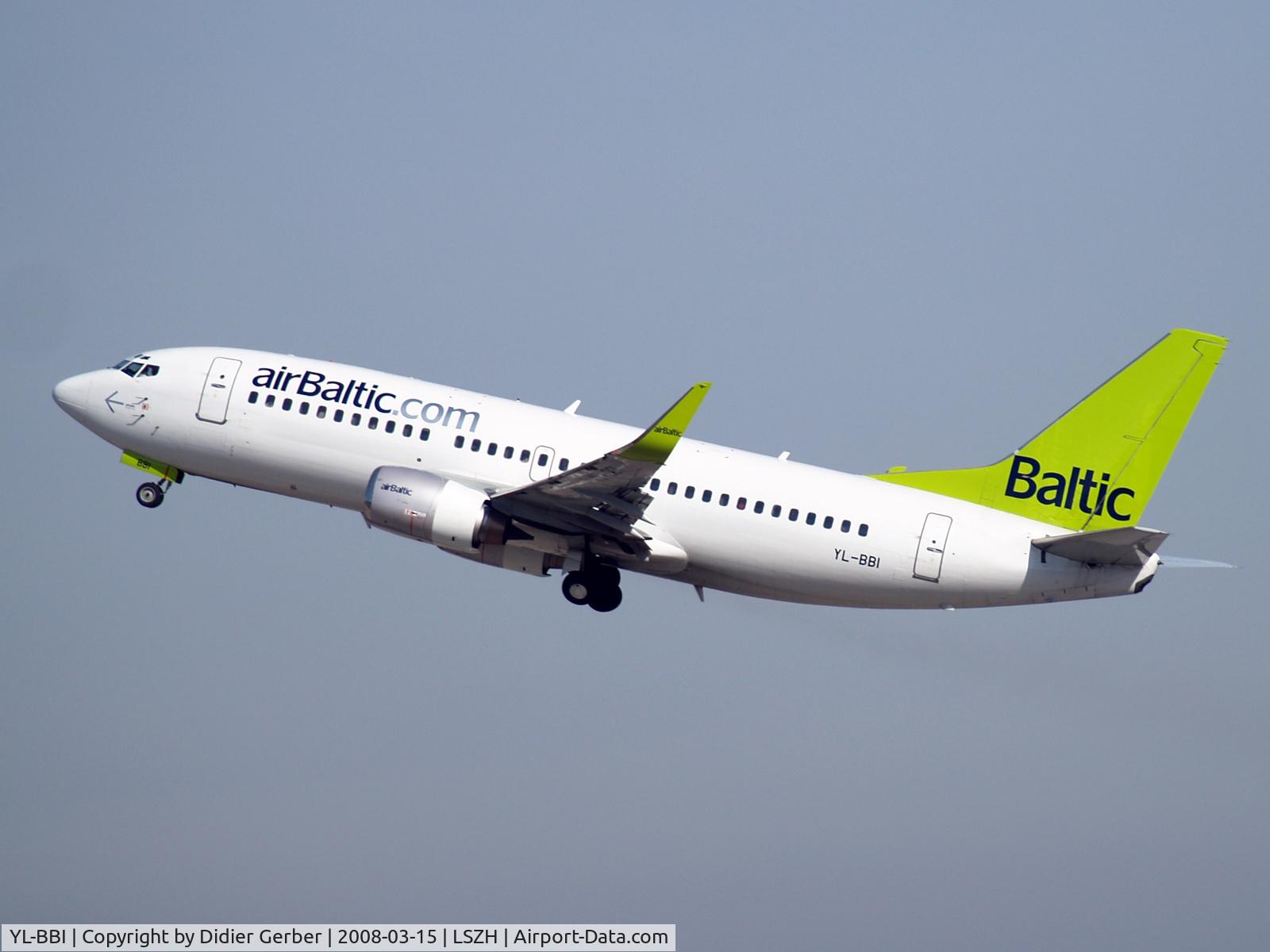 YL-BBI, 1995 Boeing 737-33A C/N 27454, YL-BBI on rwy 28 Take-off