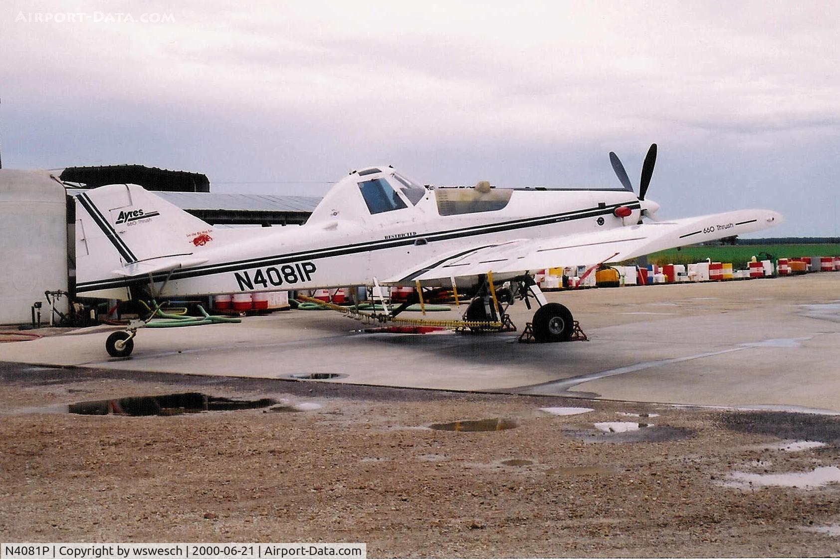 N4081P, 2000 Ayres S2R-T660 Thrush C/N T660-103, 2000 Ayres Thrush S2R-T660, #T660-103.  Stokes Flying Service - Parkin, Arkansas.