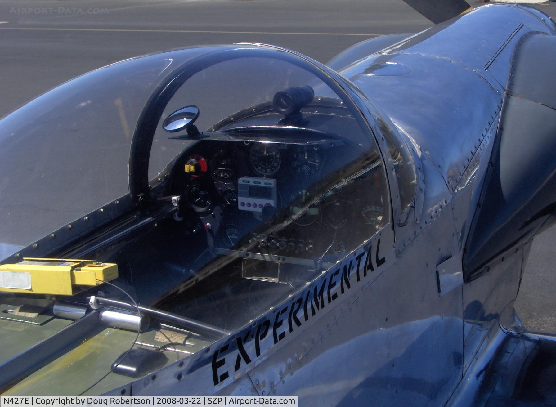 N427E, 1992 Titan T-51 Mustang C/N 1, 1992 Oberheim OBIE MINI-MUSTANG, Lycoming O-290-G 125 Hp, split trailing edge flaps, adjustable elevator trim, tight cockpit