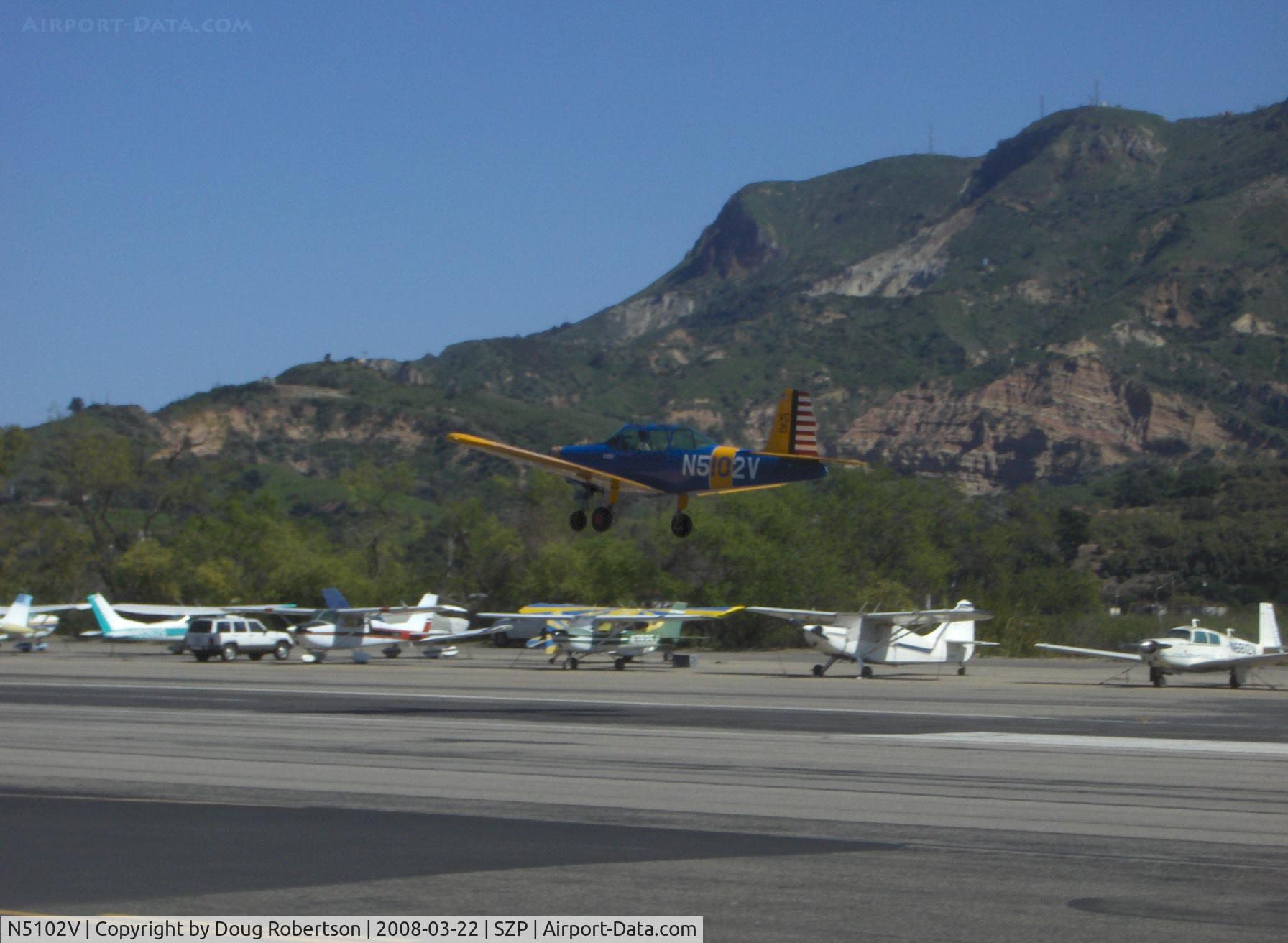 N5102V, 1958 Morrisey 2150 C/N FP-2, 1958 Morrisey 2150, Lycoming 0-320-A2A 150 Hp, just 6 produced 1958-1959, takeoff Runway 04