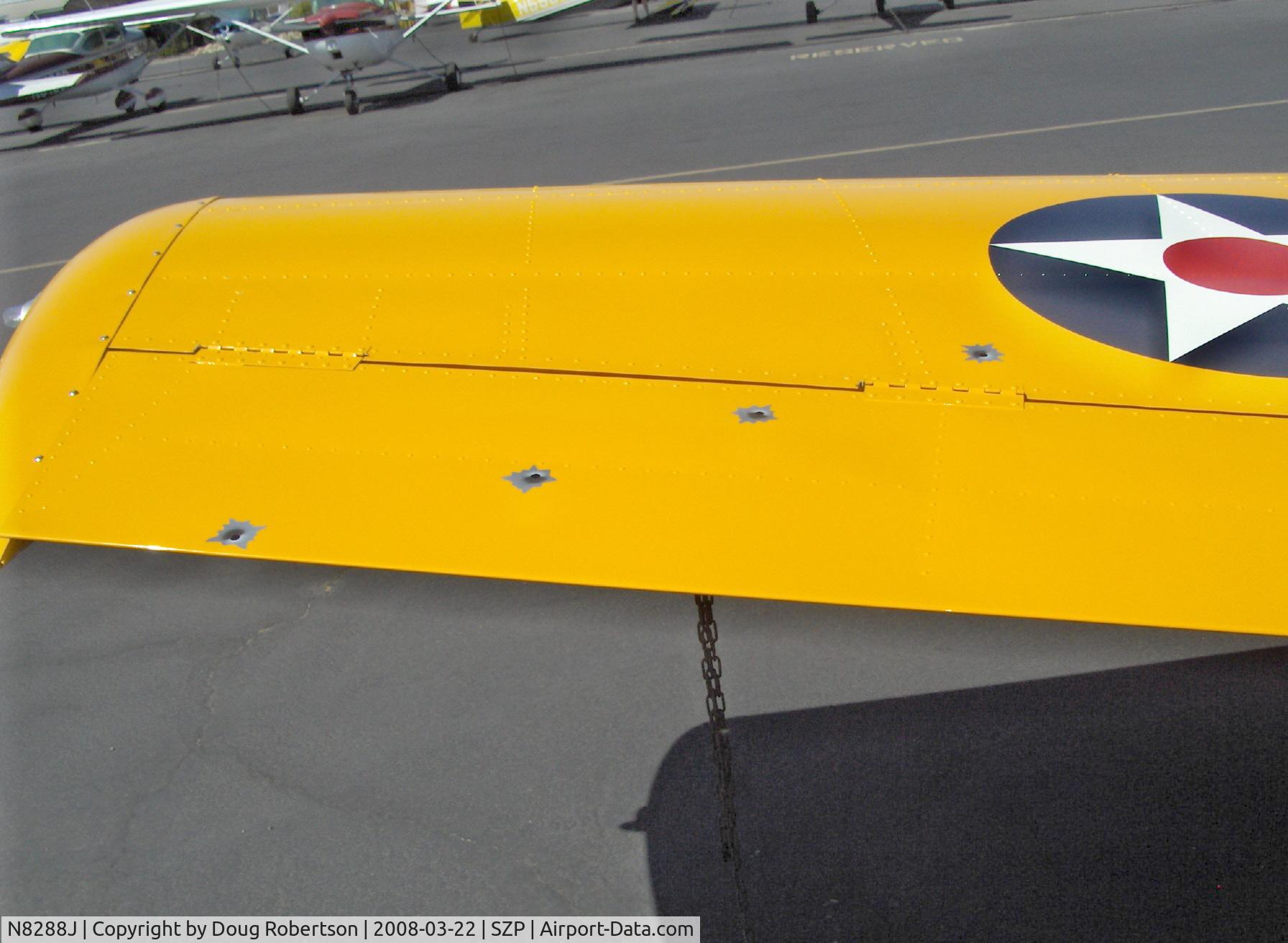 N8288J, 1979 Varga 2150A Kachina C/N VAC-134-79, 1979 Varga Kachina 2150A, Lycoming O-320-A2C 150 Hp, false bullet holes