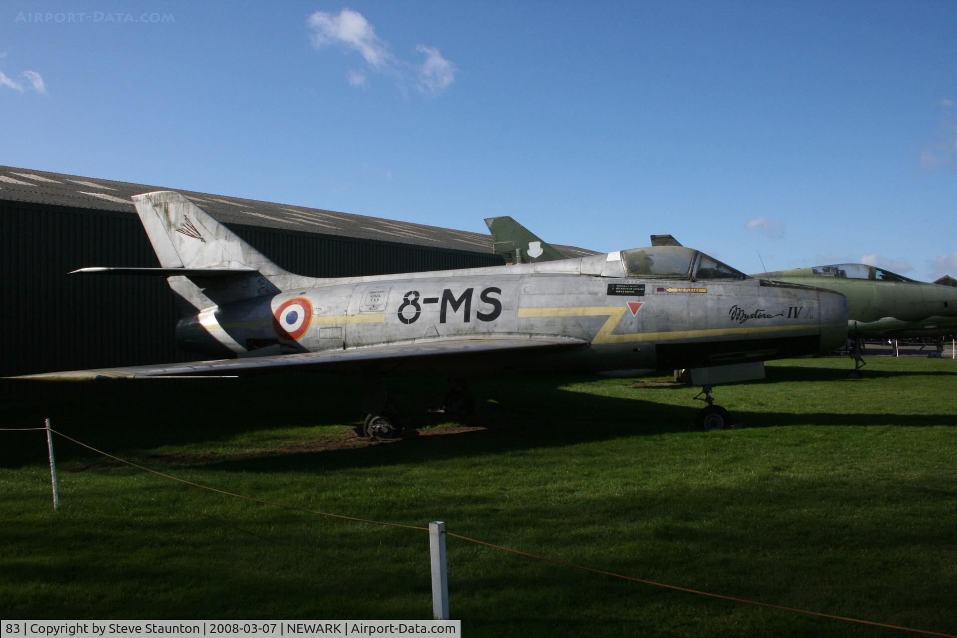 83, Dassault MD-454 Mystere IVA C/N 83, Newark Air Museum, March 2008