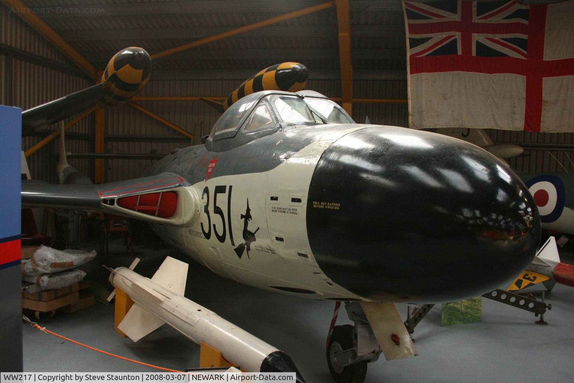 WW217, De Havilland DH-112 Sea Venom FAW.21 C/N 12741, Newark Air Museum, March 2008