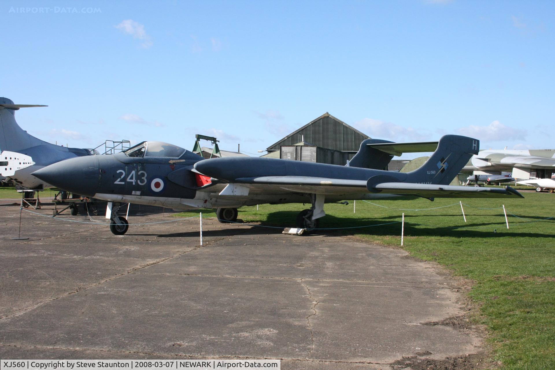 XJ560, De Havilland DH-110 Sea Vixen FAW.2 C/N 10042, Newark Air Museum, March 2008