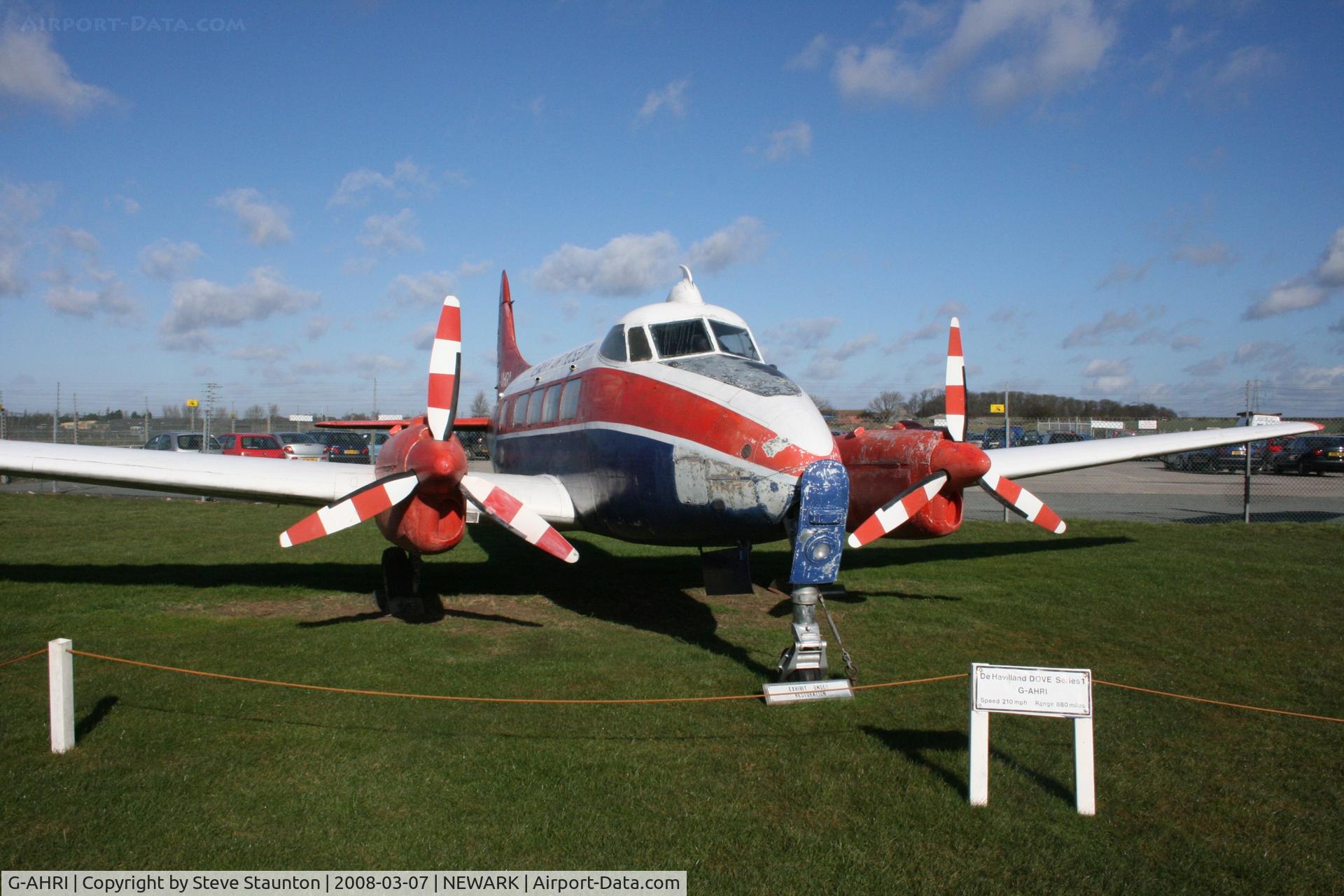 G-AHRI, 1946 De Havilland DH-104 Dove 1B C/N 04008, Newark Air Museum, March 2008