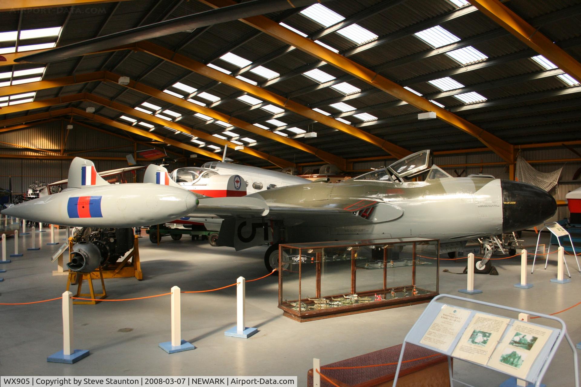 WX905, De Havilland DH-112 Venom NF.3 C/N Not found WX905, Newark Air Museum, March 2008