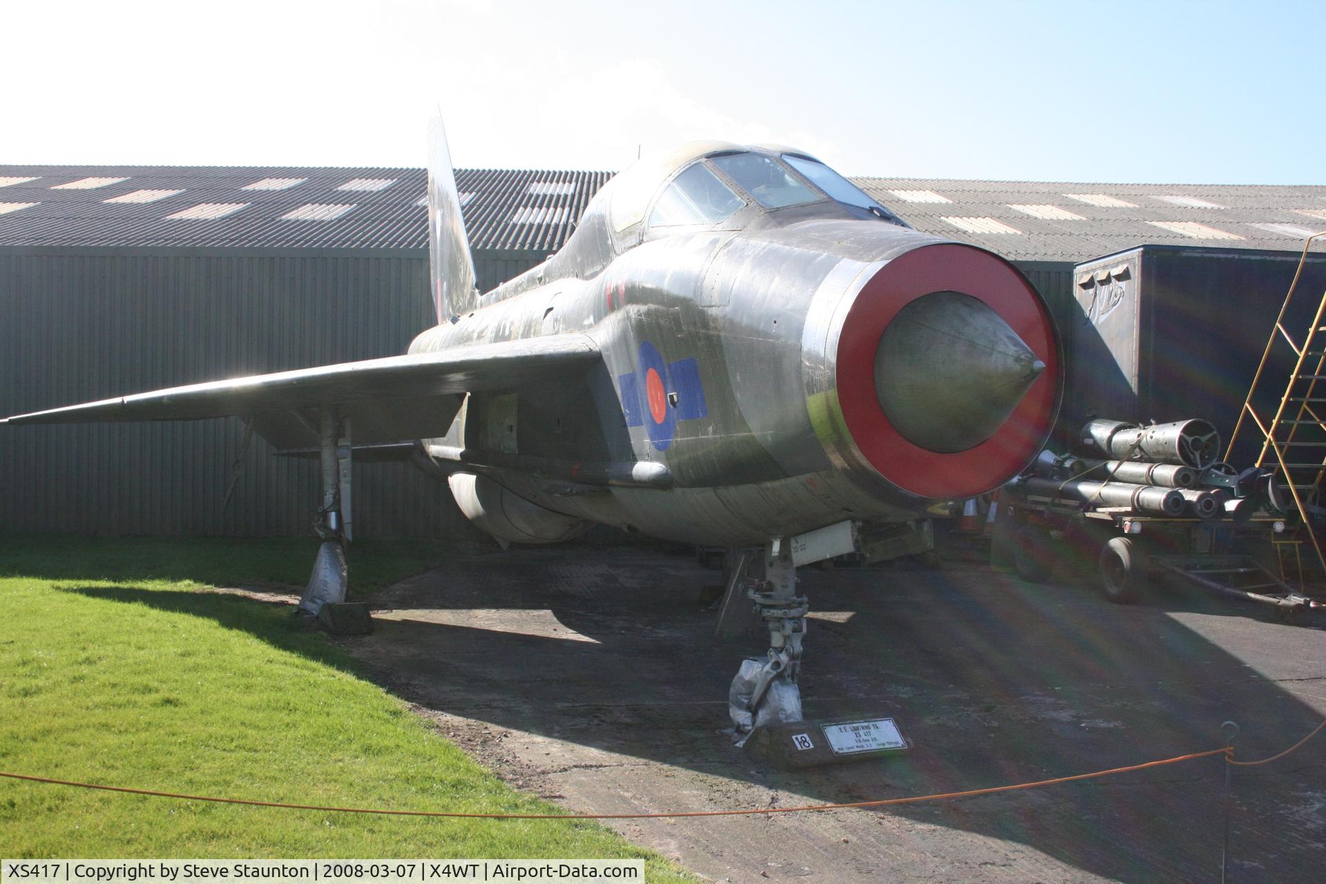 XS417, 1964 English Electric Lightning T.5 C/N 95002, Newark Air Museum, March 2008