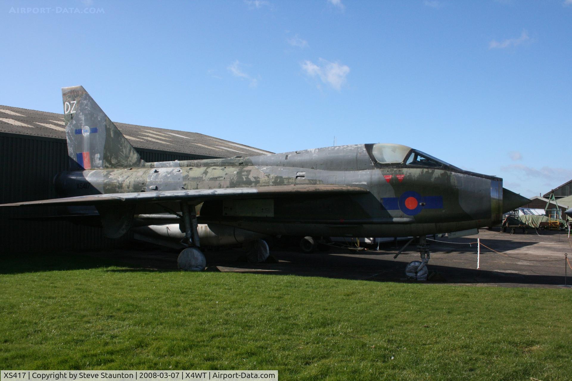 XS417, 1964 English Electric Lightning T.5 C/N 95002, Newark Air Museum, March 2008