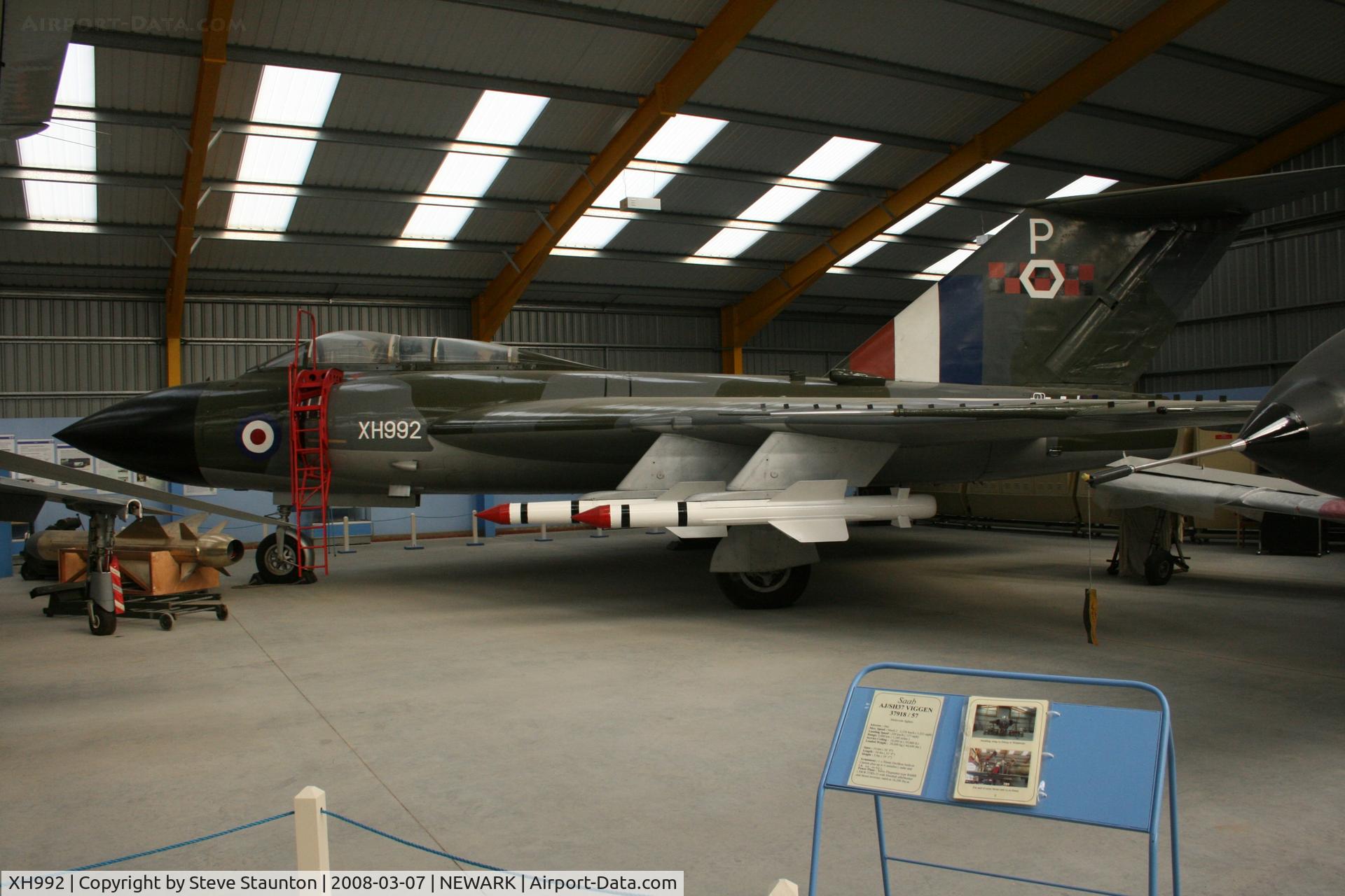 XH992, 1959 Gloster Javelin FAW.8 C/N Not found XH992, Newark Air Museum, March 2008