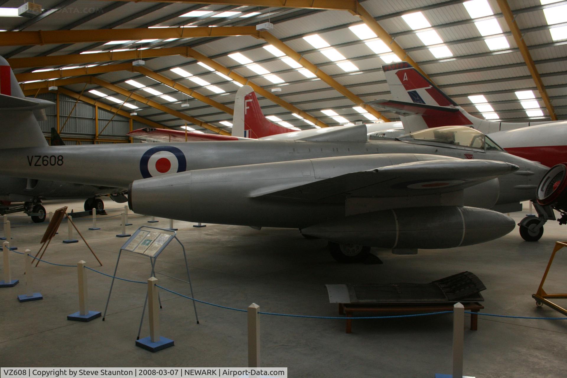 VZ608, Gloster Meteor FR.9 (Mod) C/N Not found VZ608, Newark Air Museum, March 2008