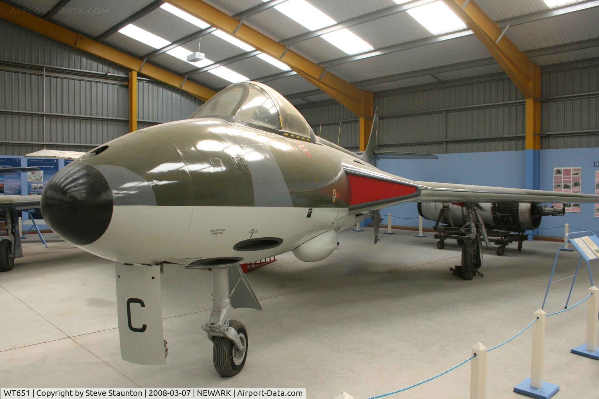WT651, 1954 Hawker Hunter F.1 C/N 41H-665486, Newark Air Museum, March 2008