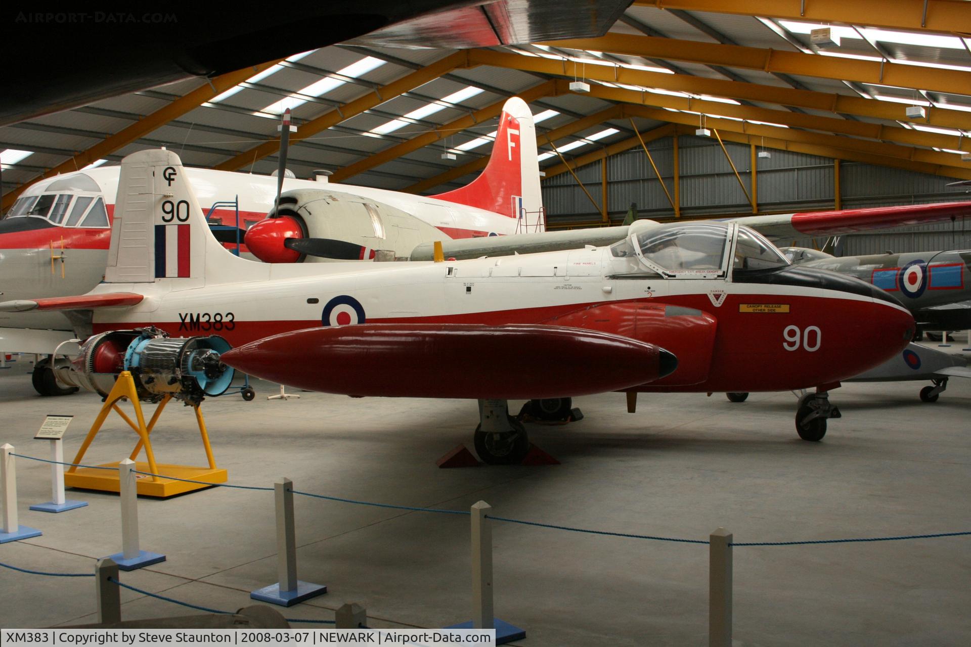 XM383, 1959 Hunting P-84 Jet Provost T.3A C/N PAC/W/6610, Newark Air Museum, March 2008