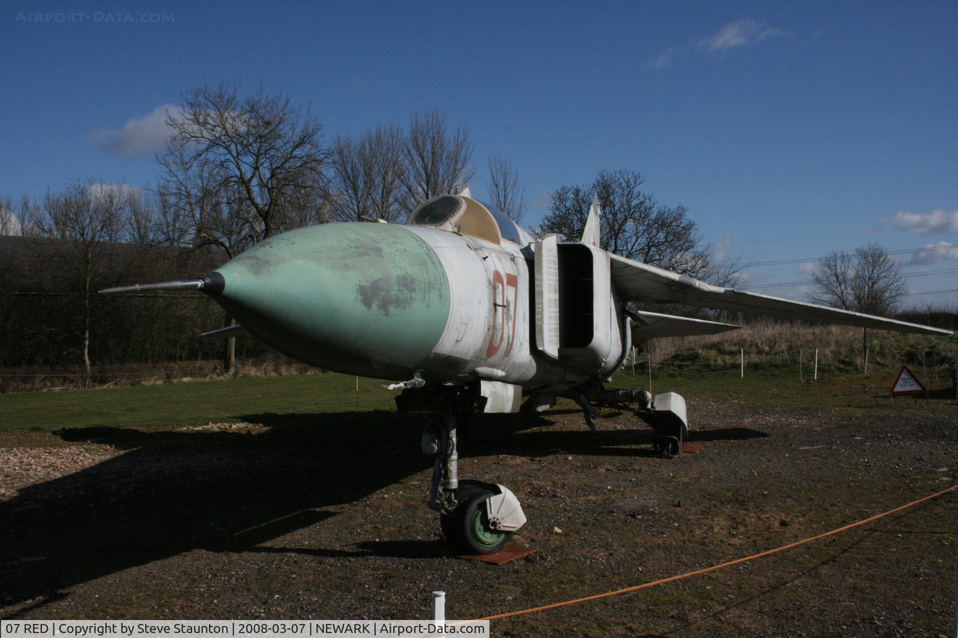 07 RED, Mikoyan-Gurevich MiG-23ML C/N 024003607, Newark Air Museum, March 2008