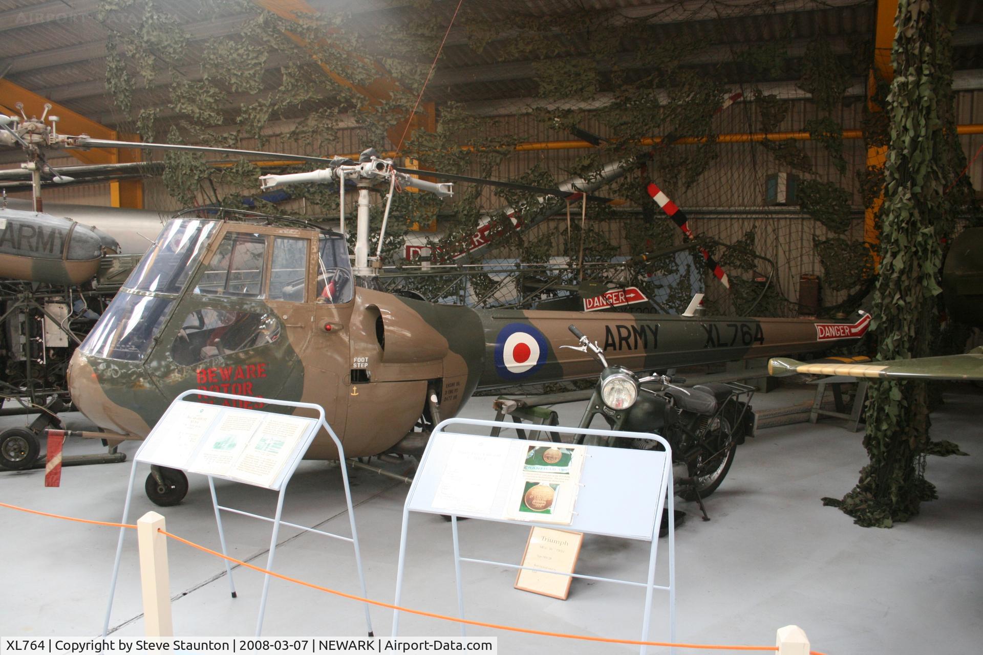 XL764, 1958 Saunders-Roe Skeeter AOP.12 C/N S2/5076, Newark Air Museum, March 2008