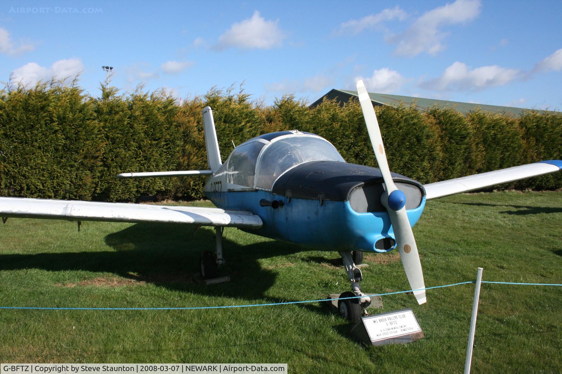 G-BFTZ, 1968 Socata MS-880B Rallye Club C/N 1269, Newark Air Museum, March 2008