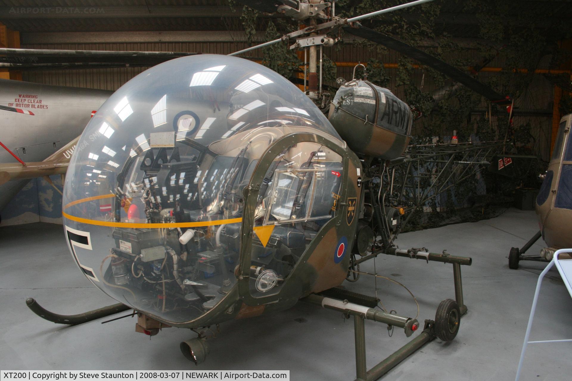 XT200, 1965 Westland Sioux AH.1 C/N WA359, Newark Air Museum, March 2008