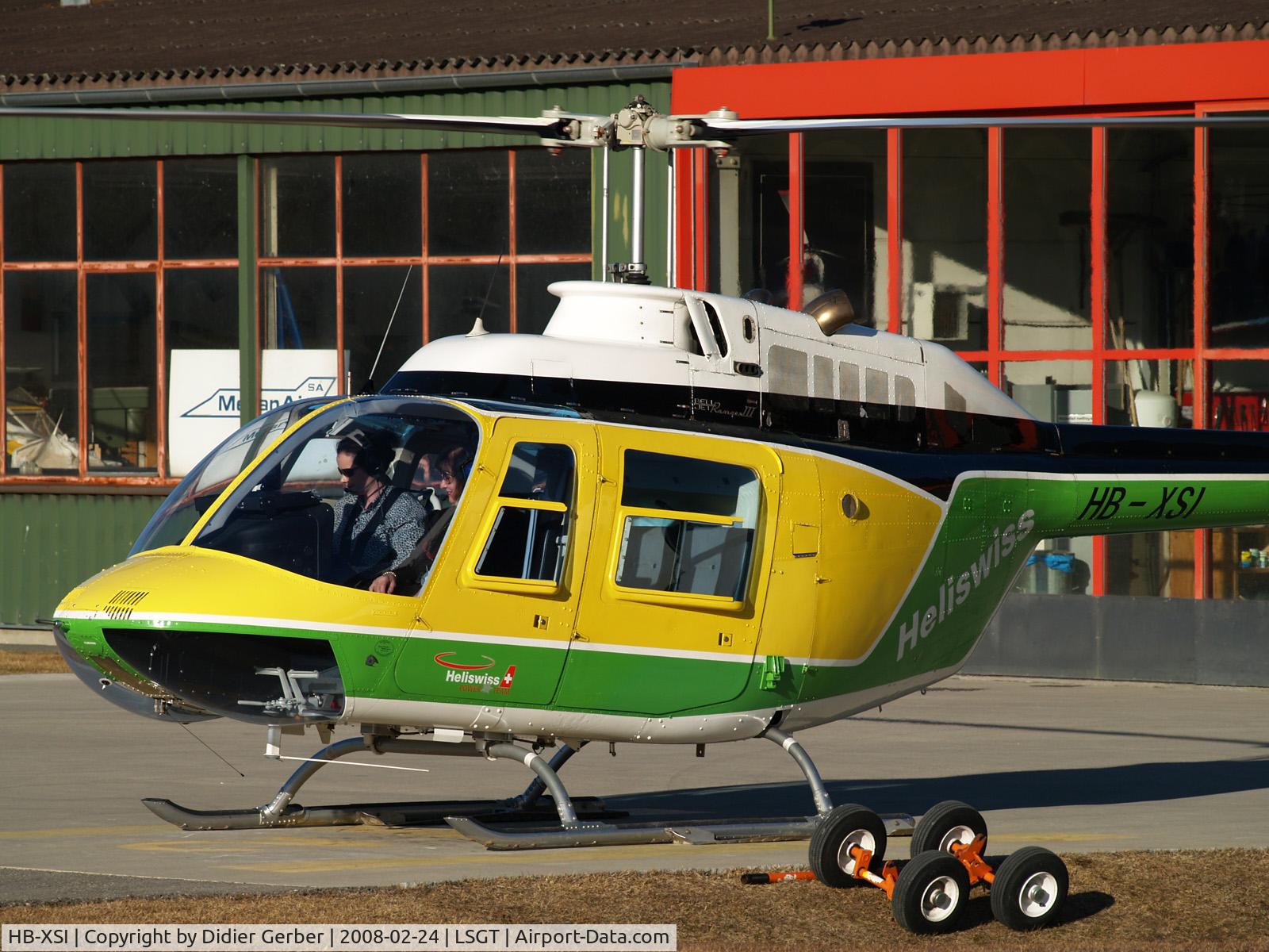 HB-XSI, 1980 Bell 206B JetRanger III C/N 3091, Heliswiss base at LSGT