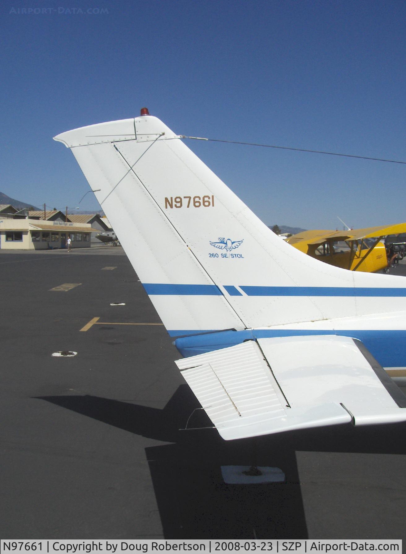 N97661, 1979 Cessna 182Q Skylane C/N 18267162, 1979 Cessna 182Q SKYLANE II, (I)O-470-U modified with fuel injection, 260 SE/STOL Canards mod, tail logo