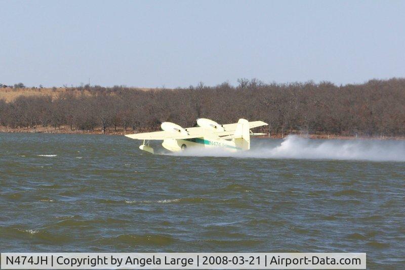 N474JH, 1948 Grumman G-44A Widgeon C/N 1474, taking off - Skiatook Lake, Skiatook, OK